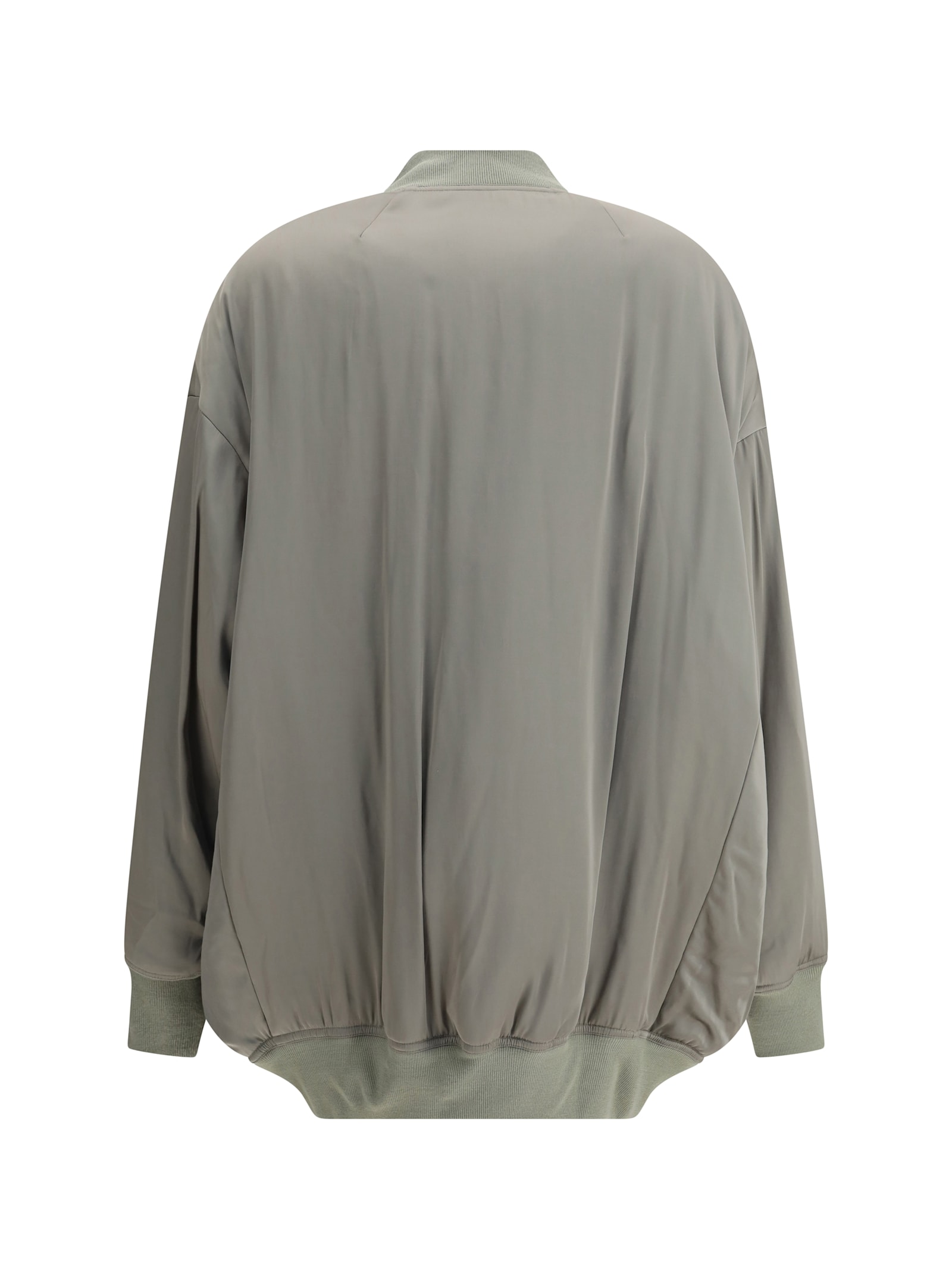 Rick Owens Oversized Peter Bomber Jacket With Smooth Finish In Celadon
