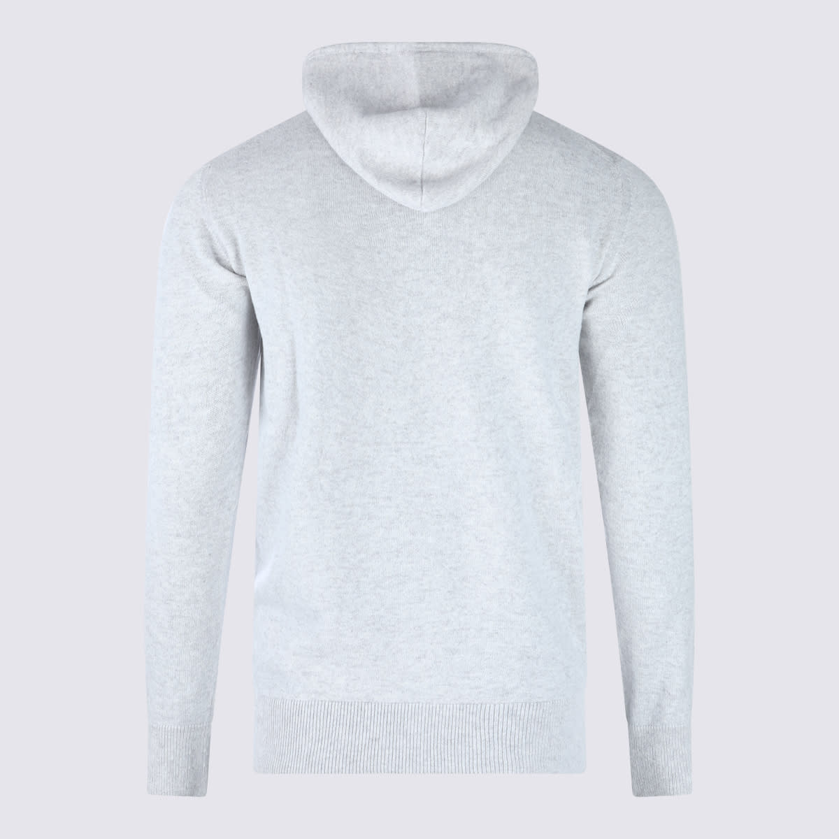 Eleventy White Cashmere Zipped Sweater In White