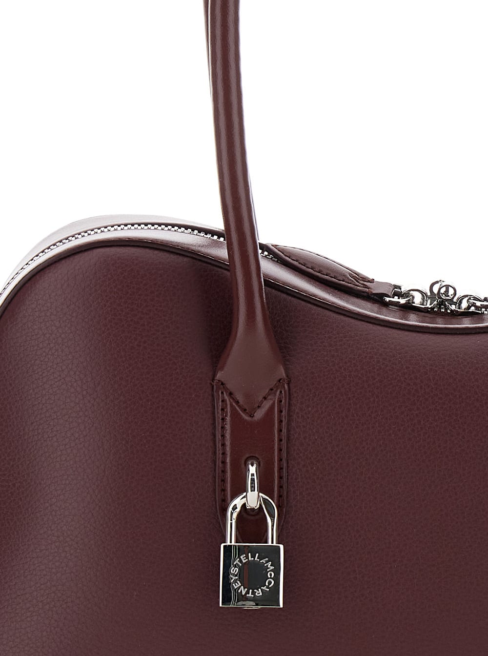 Stella Mccartney Burgundy Synthetic Leather Ryder Medium Shoulder Bag In Burgundy