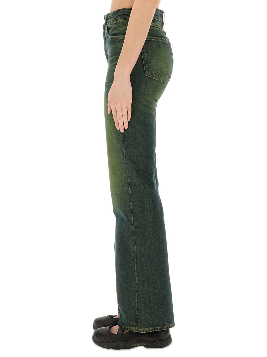 Our Legacy Women S Boot Cut Jeans Malibu Sand Wash In Green