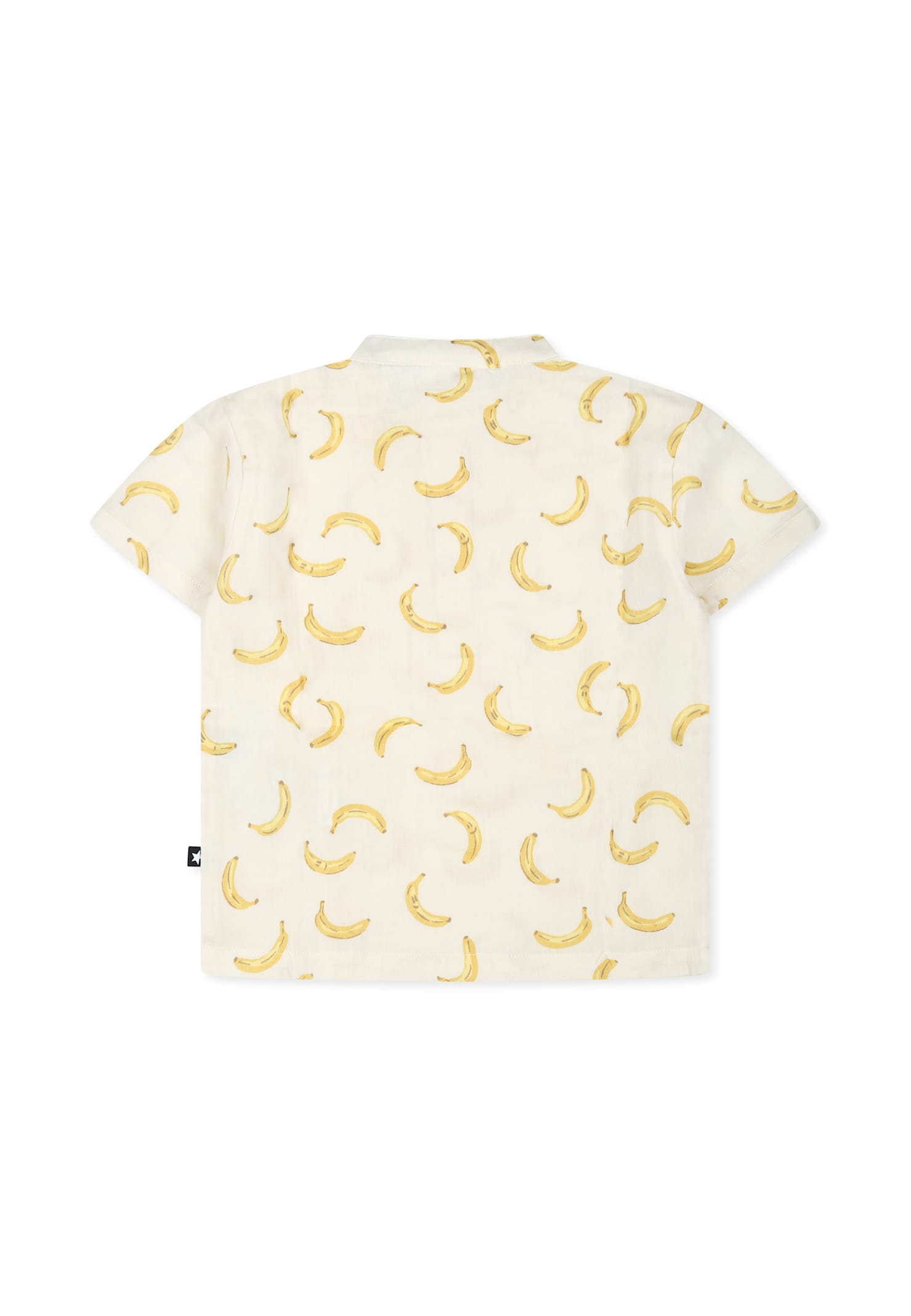 Molo Ivory Shirt For Babykids With Banana In Ivory