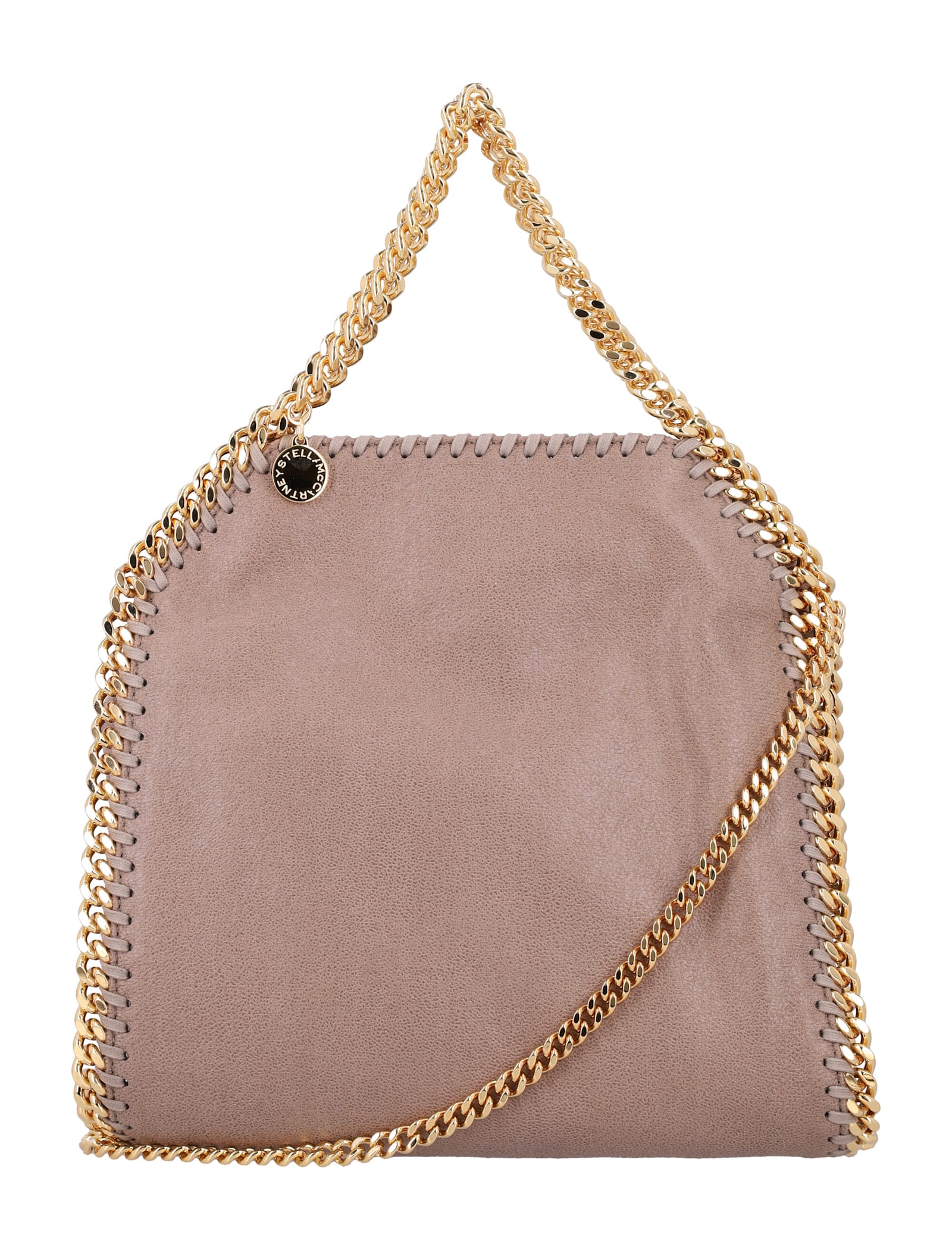 Stella Mccartney Falabella Mini Tote Bag With Gold-chain In Pink