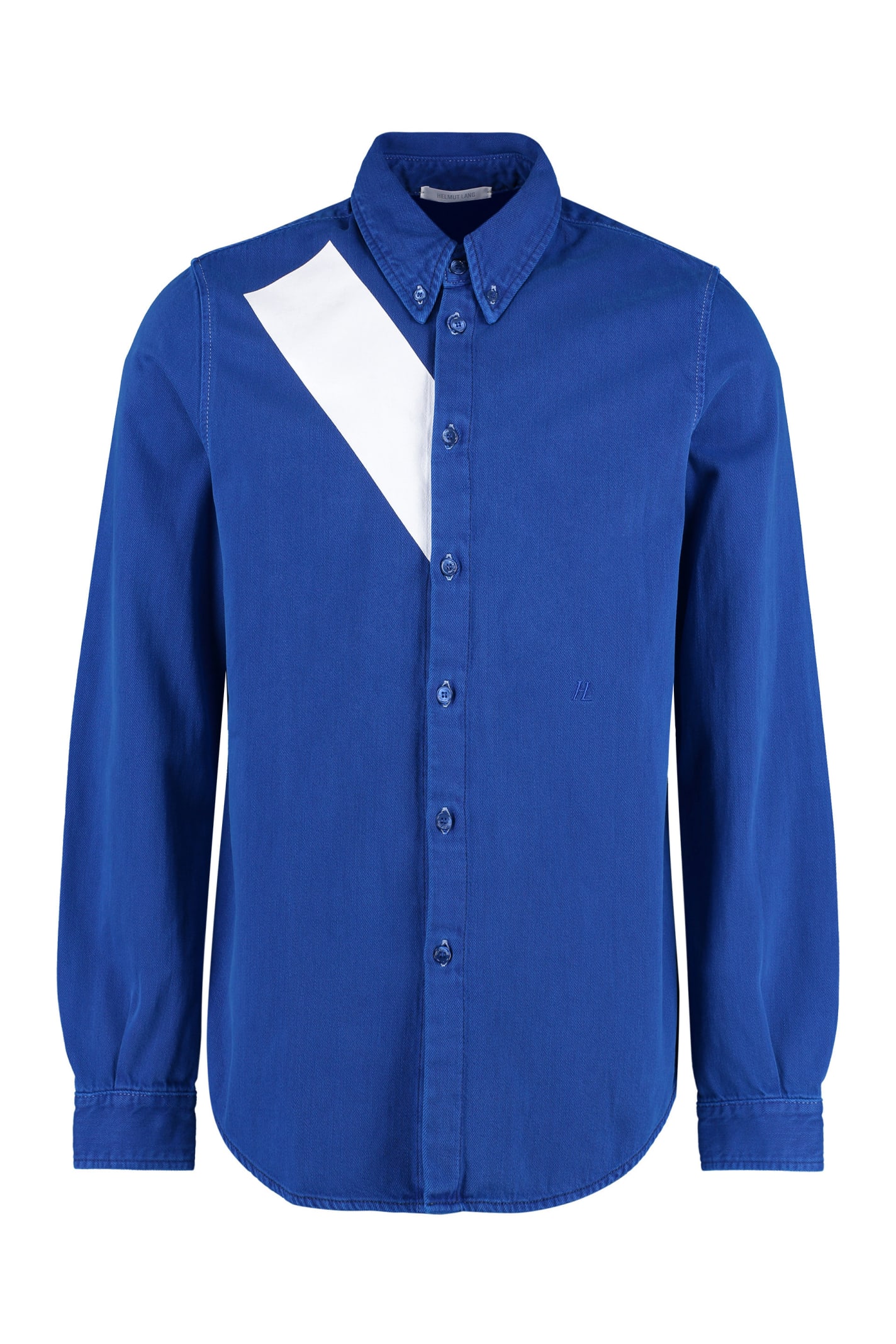 Helmut Lang Masc Cotton Overshirt In Blue