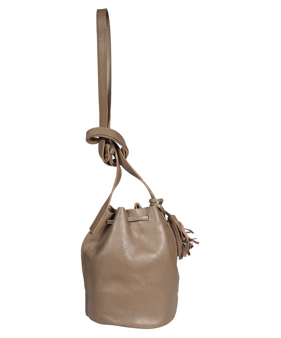 Il Bisonte Leather Bucket Bag In Gray