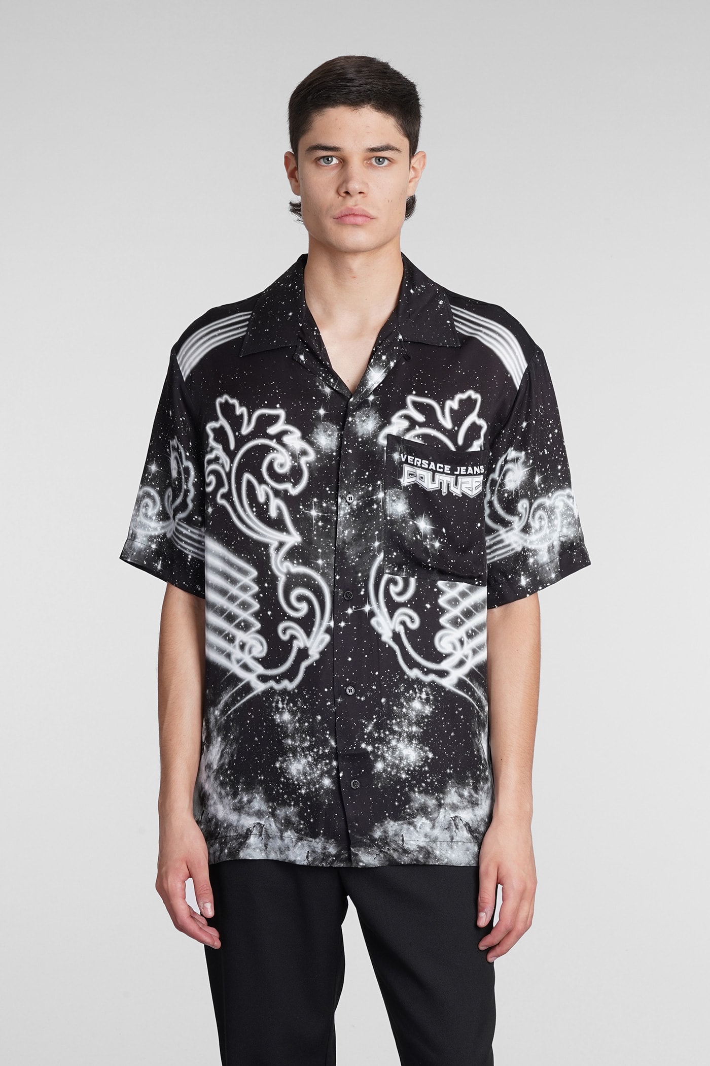 Versace Jeans Couture Shirt In Grey Viscose
