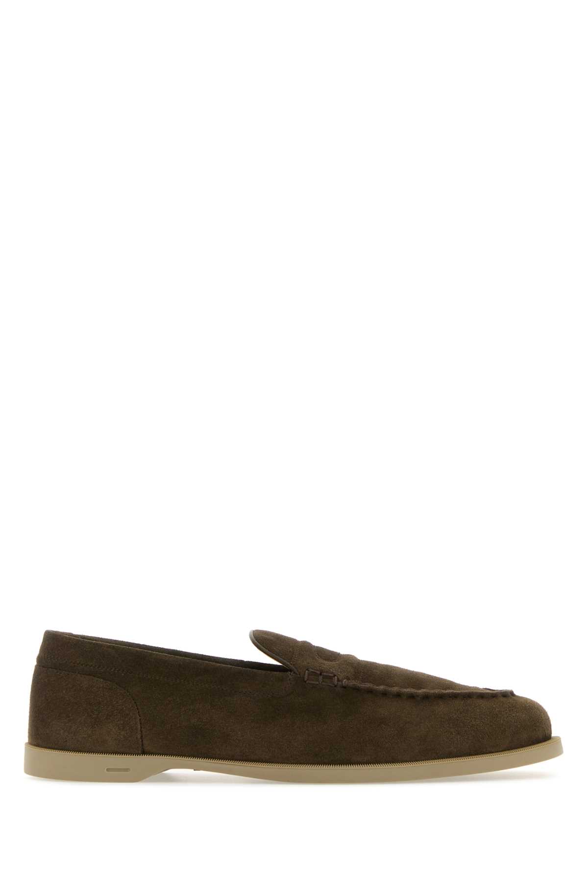 Olive Green Suede Pace Loafers