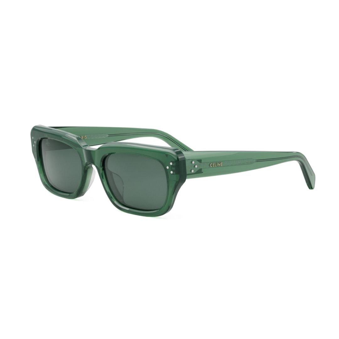 Shop Celine Rectangle Frame Sunglasses In 96n