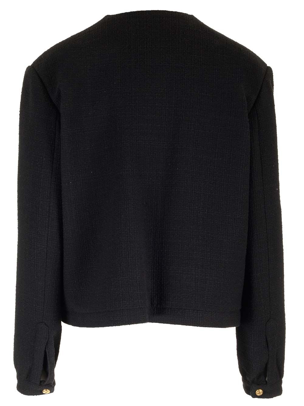 Shop Blazé Milano Missi Bolero-style Jacket In Black