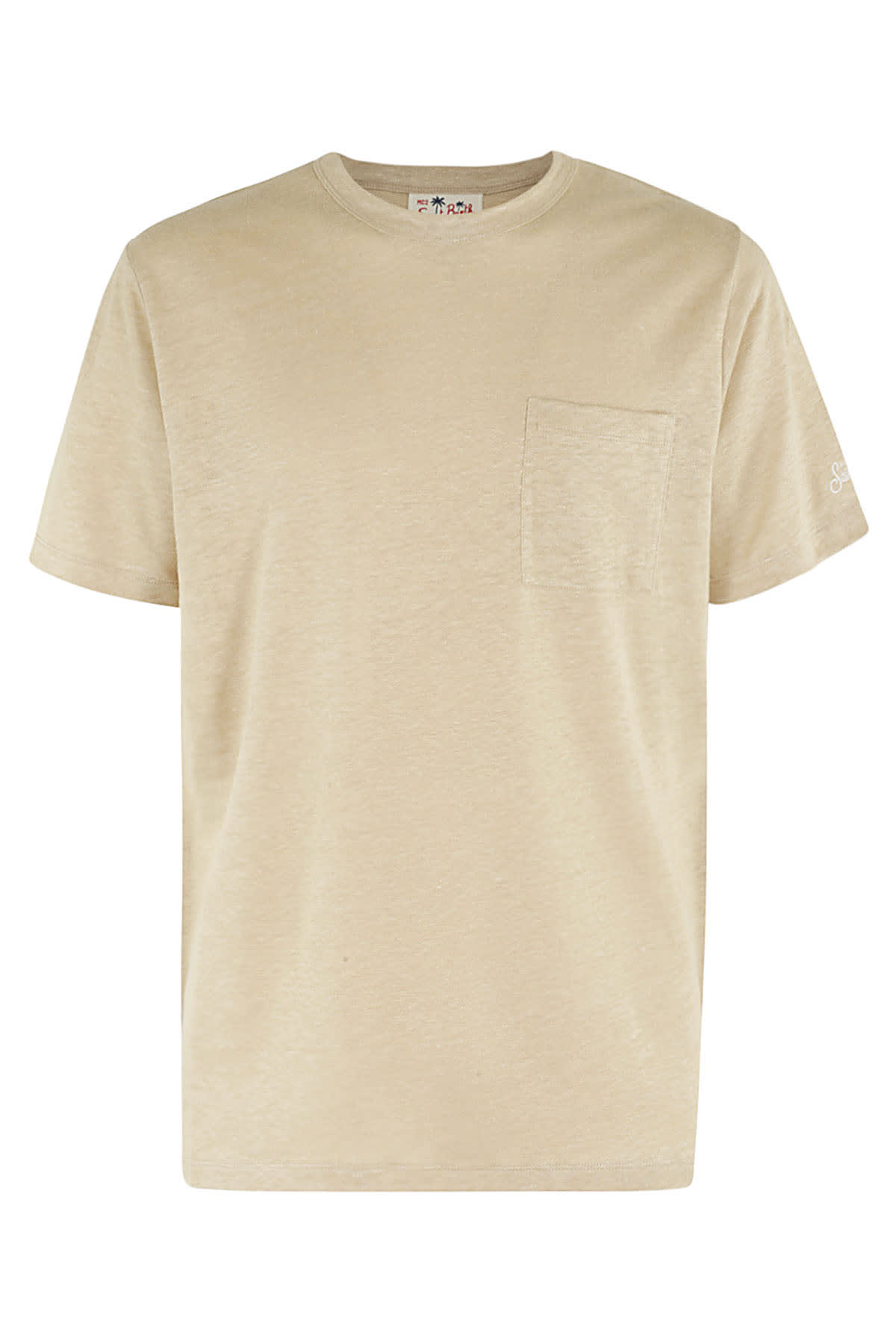 Linen T Shirt With Front Pocket