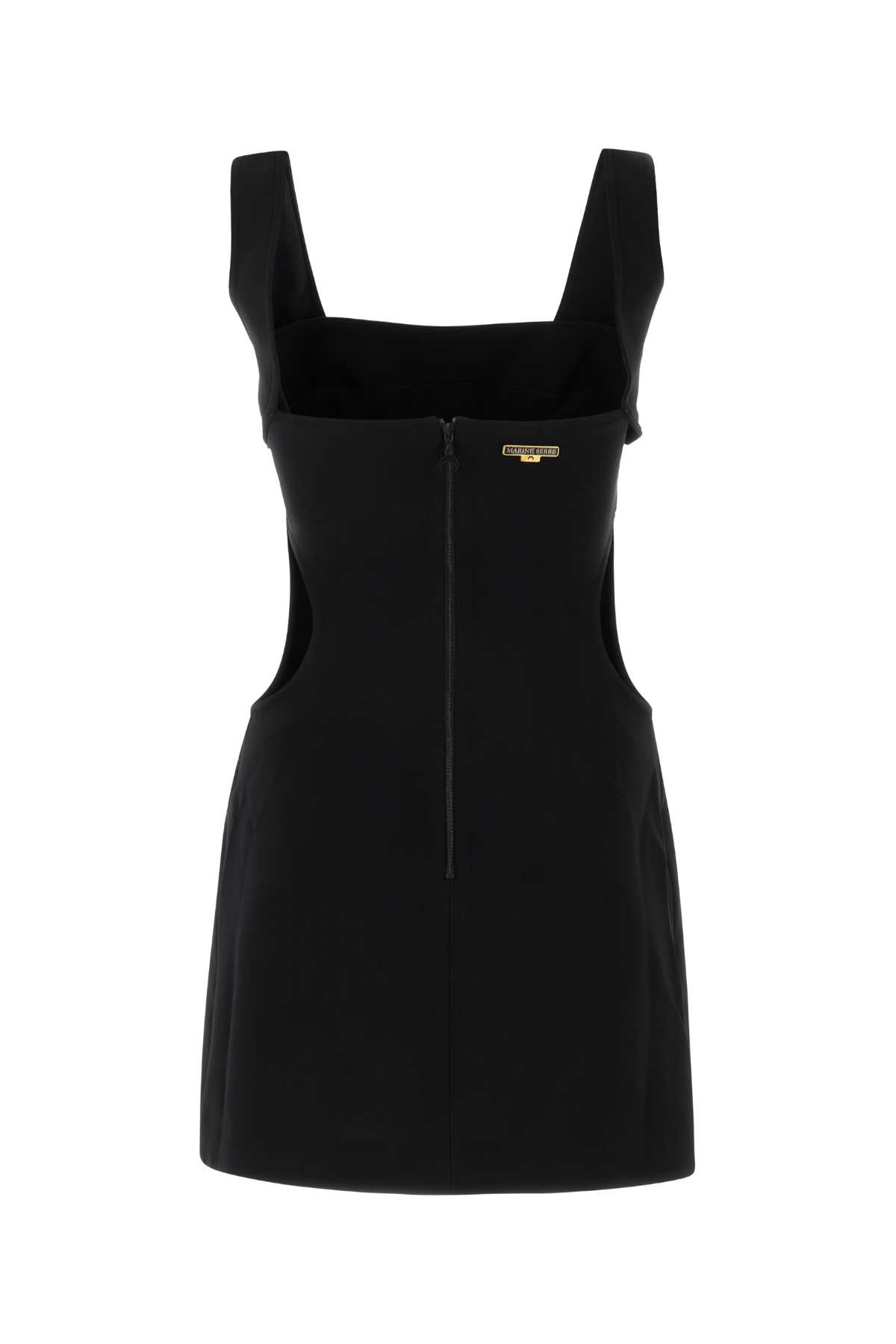 Marine Serre Black Polyester Blend Mini Dress