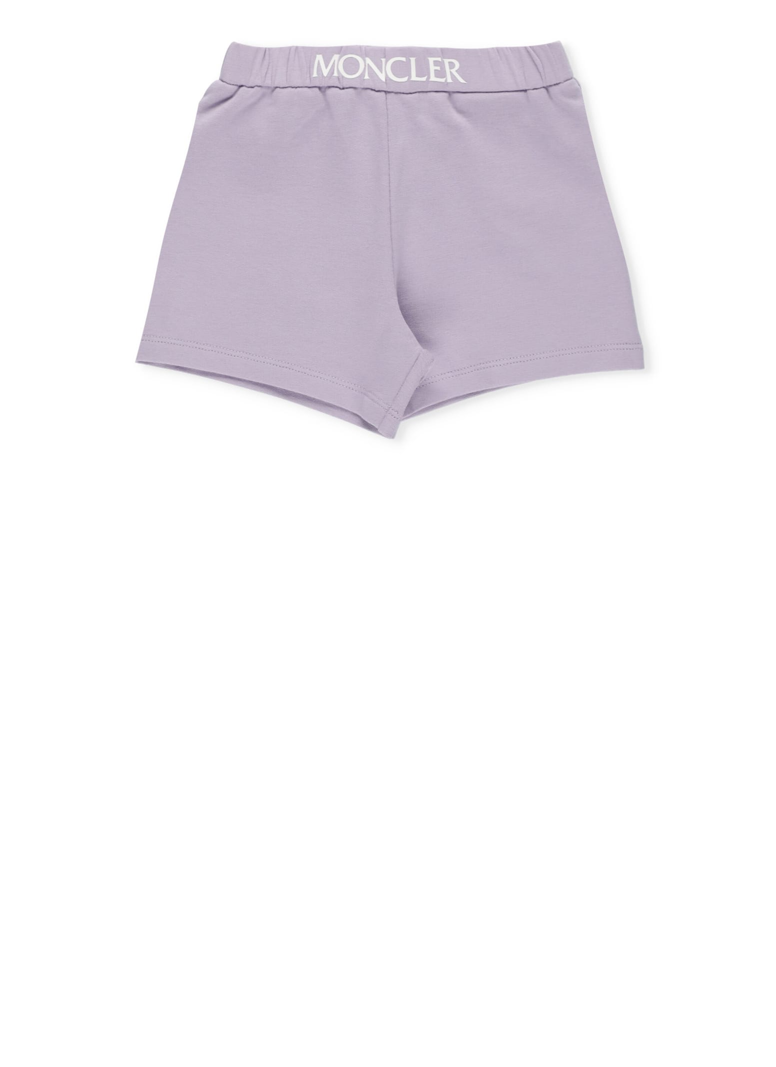Moncler Babies' Shorts With Logo In Violet