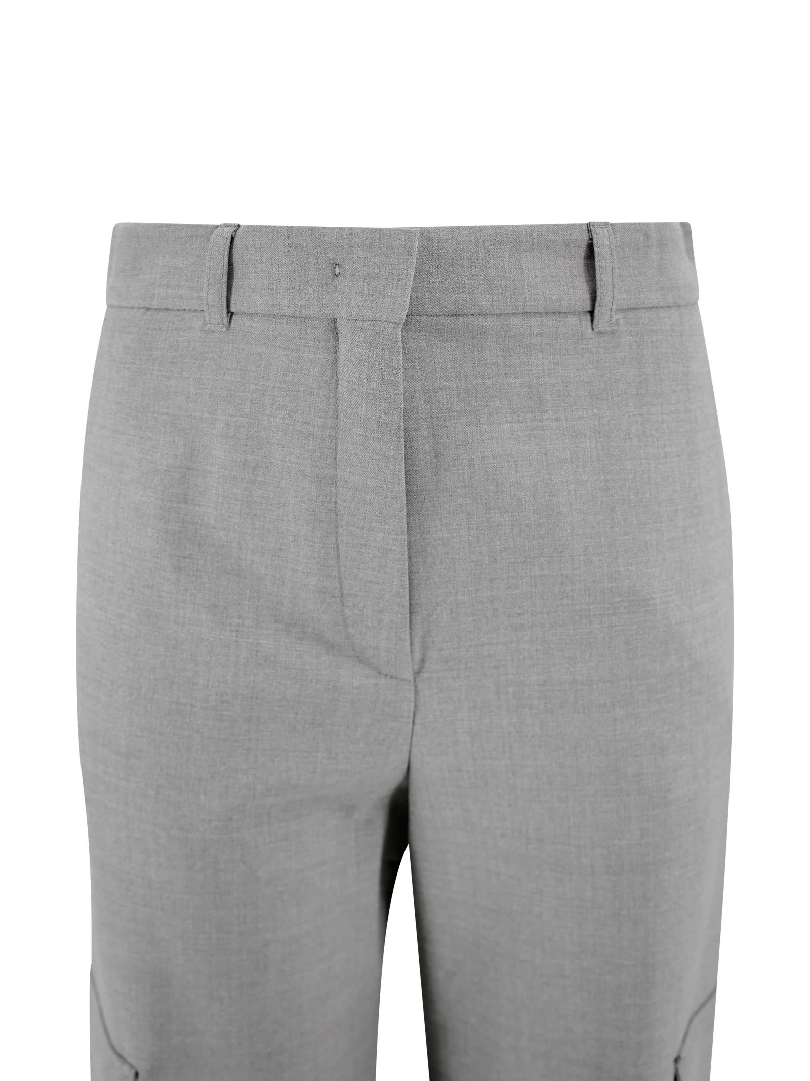 Shop Max Mara Wool Cargo Trousers