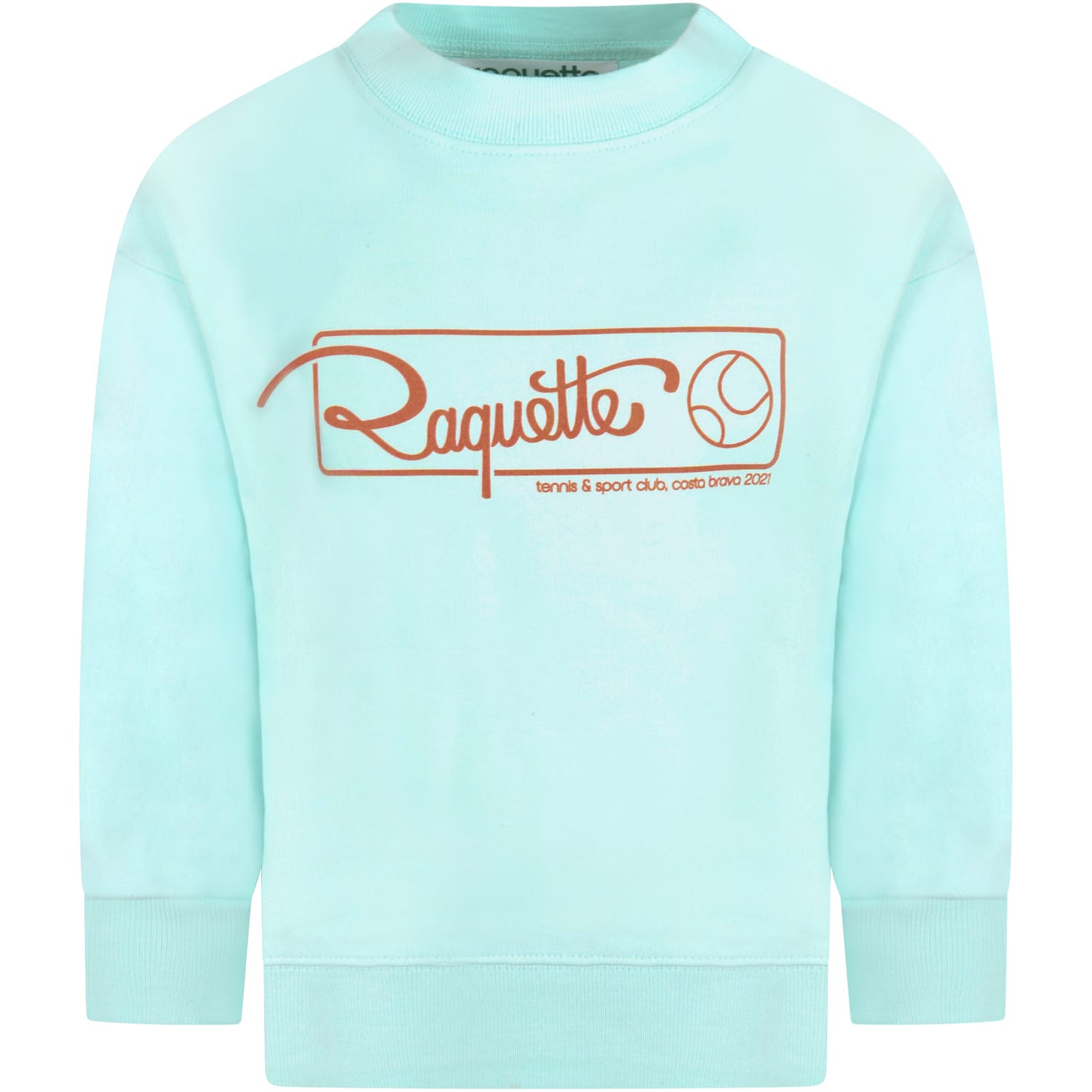 Raquette Teal Sweatshirt For Kids With Logo