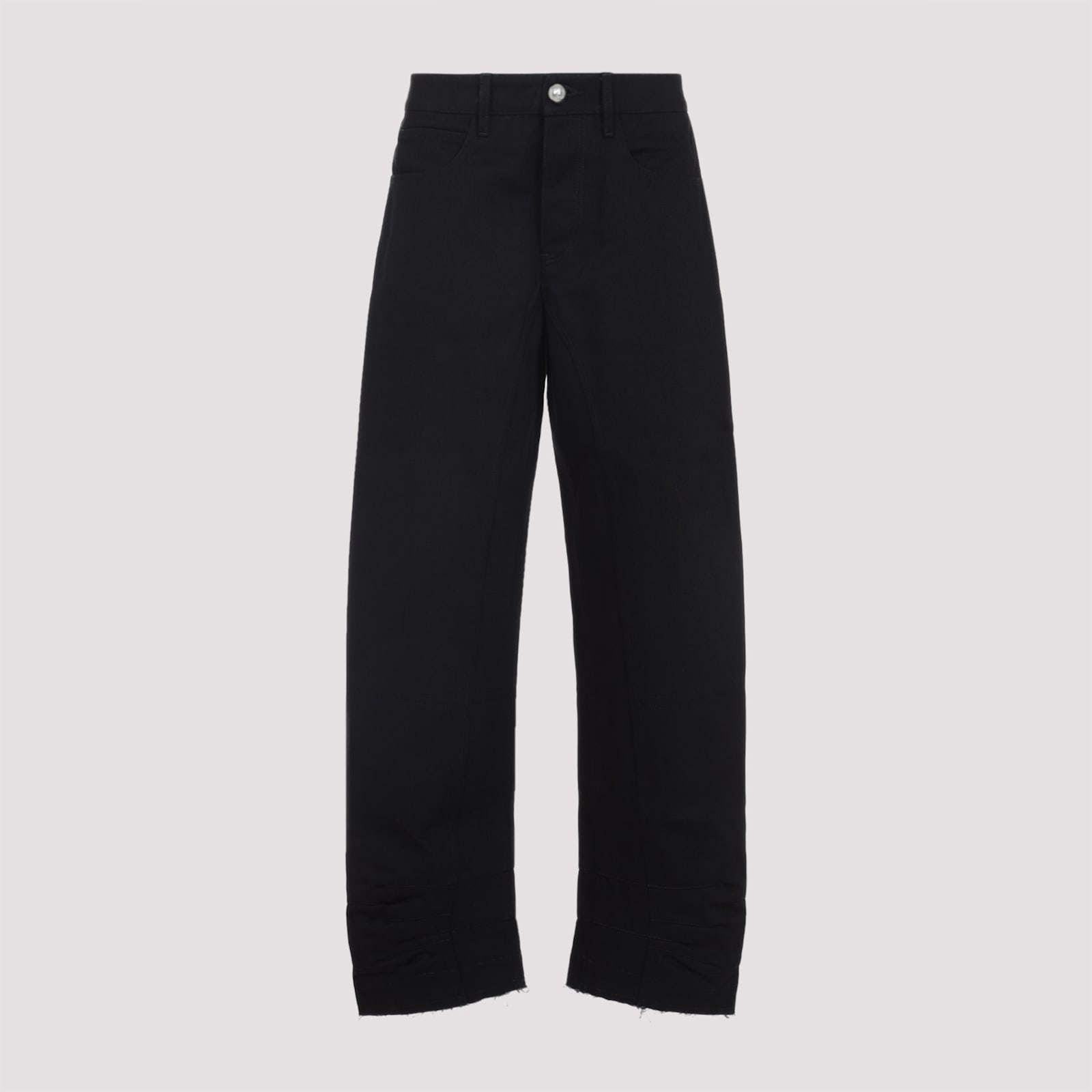 Jil Sander High Waist Wide Leg Trouser In Black