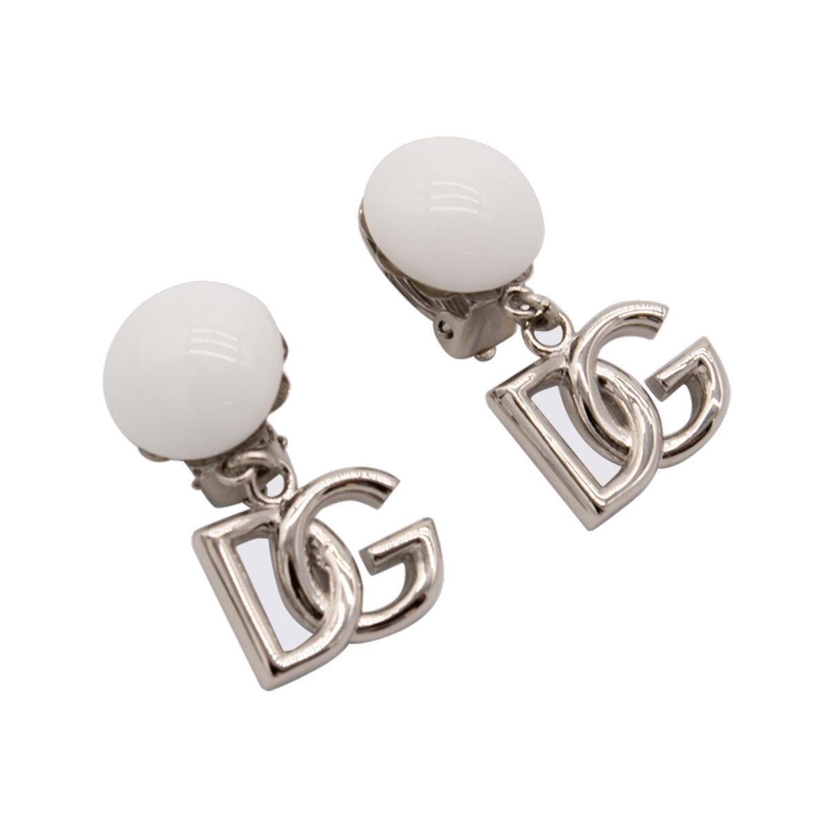 Dolce & Gabbana Dg Logo Embellished Clip-on Earrings