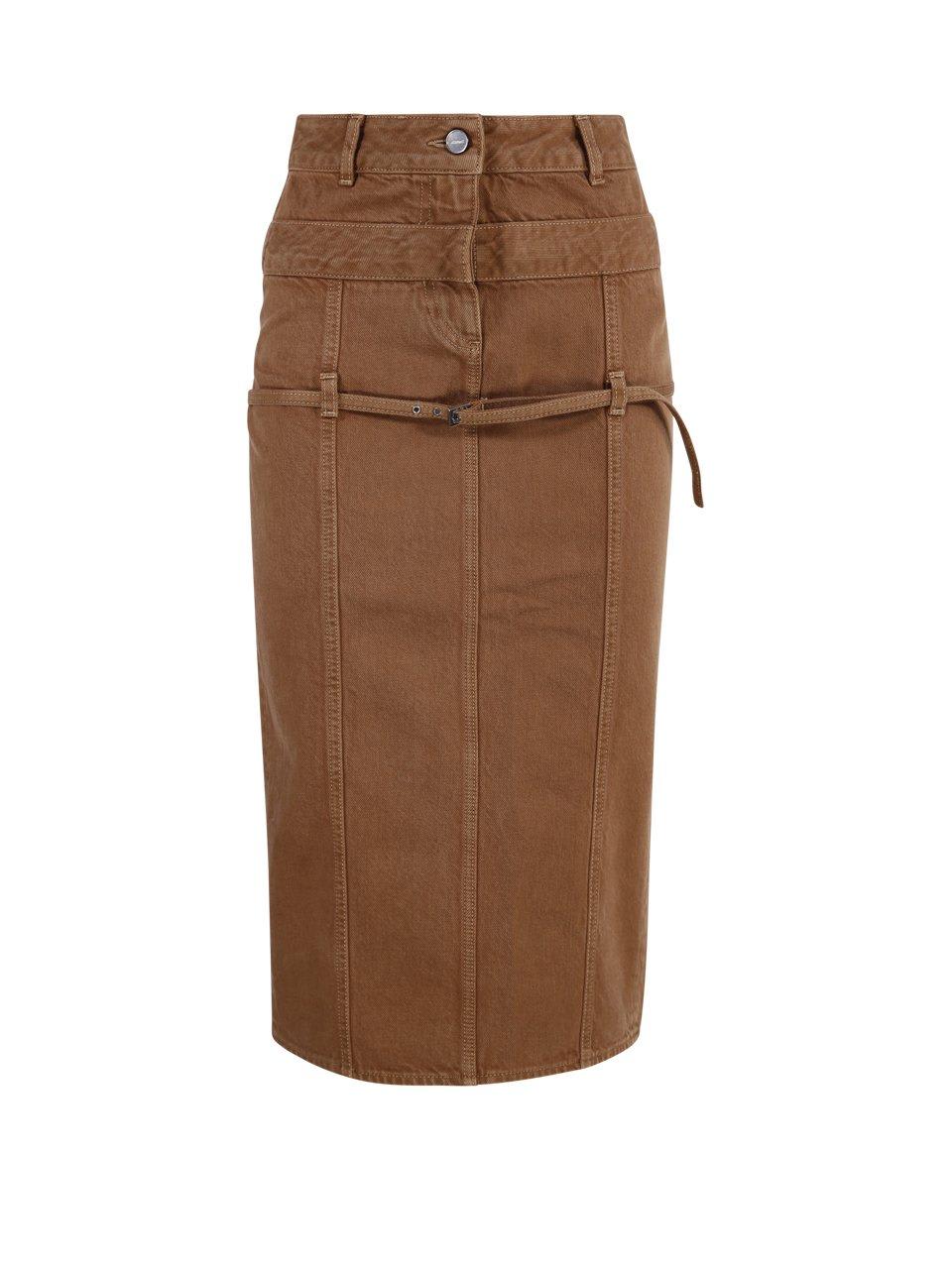 Denim Back-slit Skirt