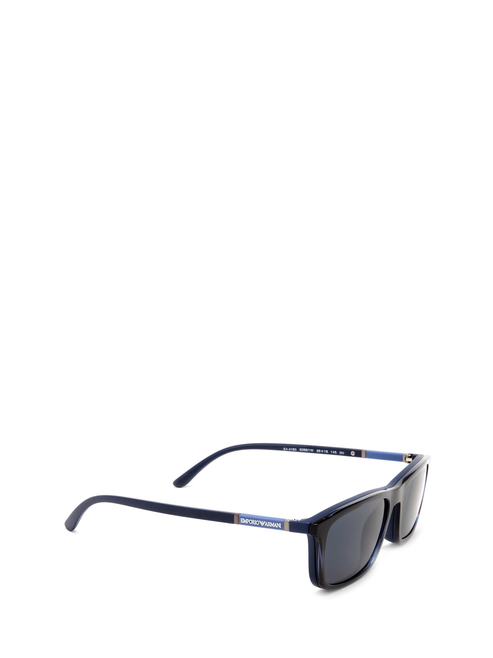 Shop Emporio Armani Ea4160 Matte Blue Sunglasses