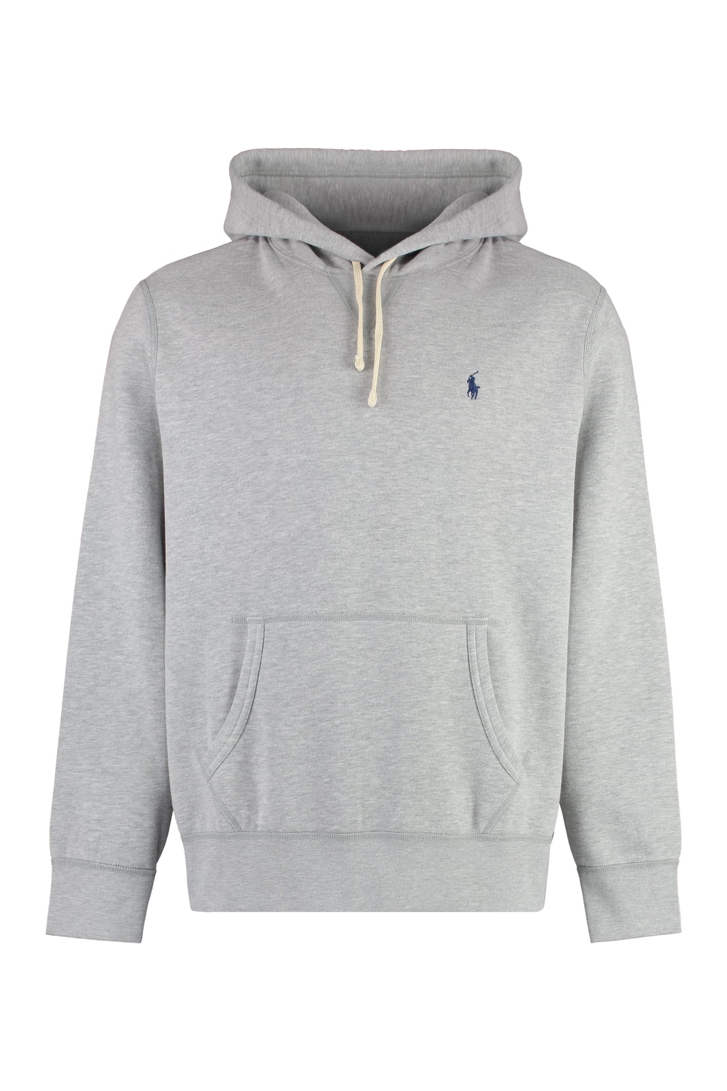 Shop Polo Ralph Lauren Cotton Hoodie In Grey