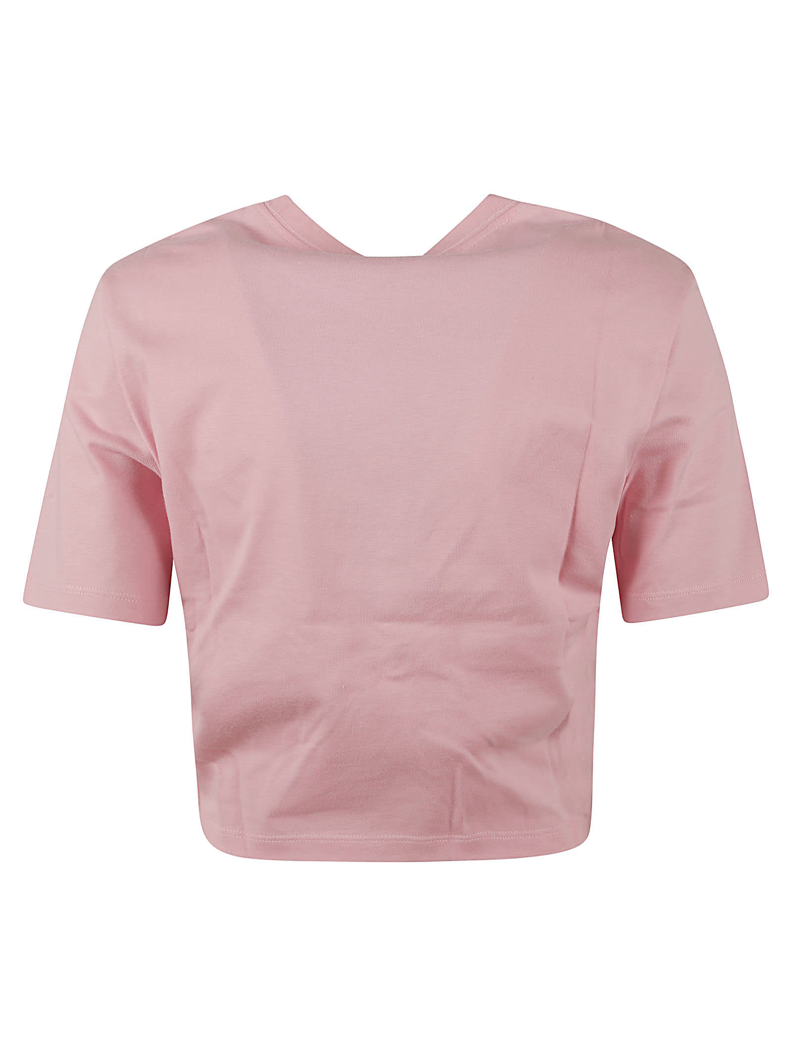 Shop Versace Wrap Logo T-shirt In Pale Pink