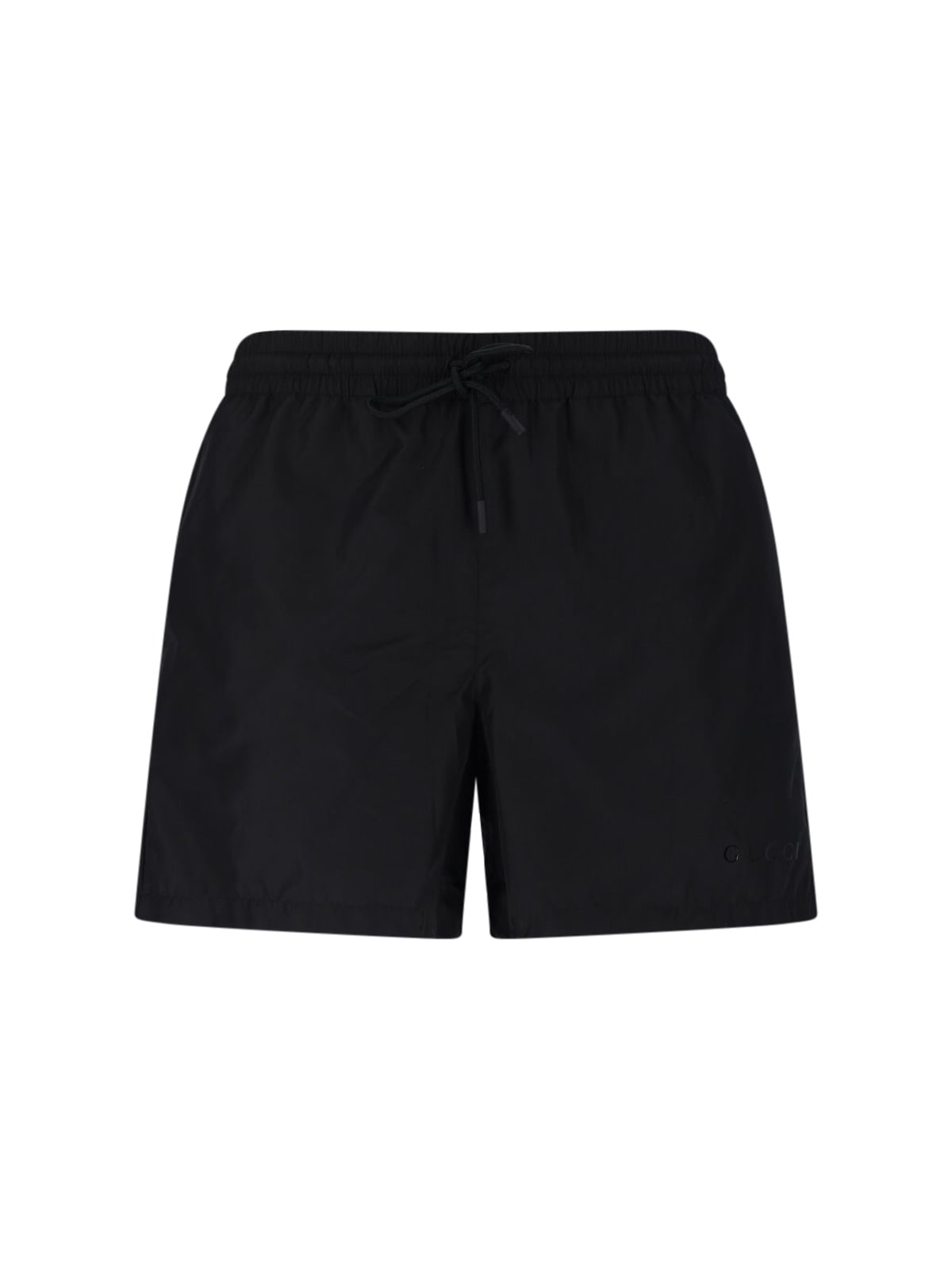 Gucci Technical Poplin Swim Shorts In Black