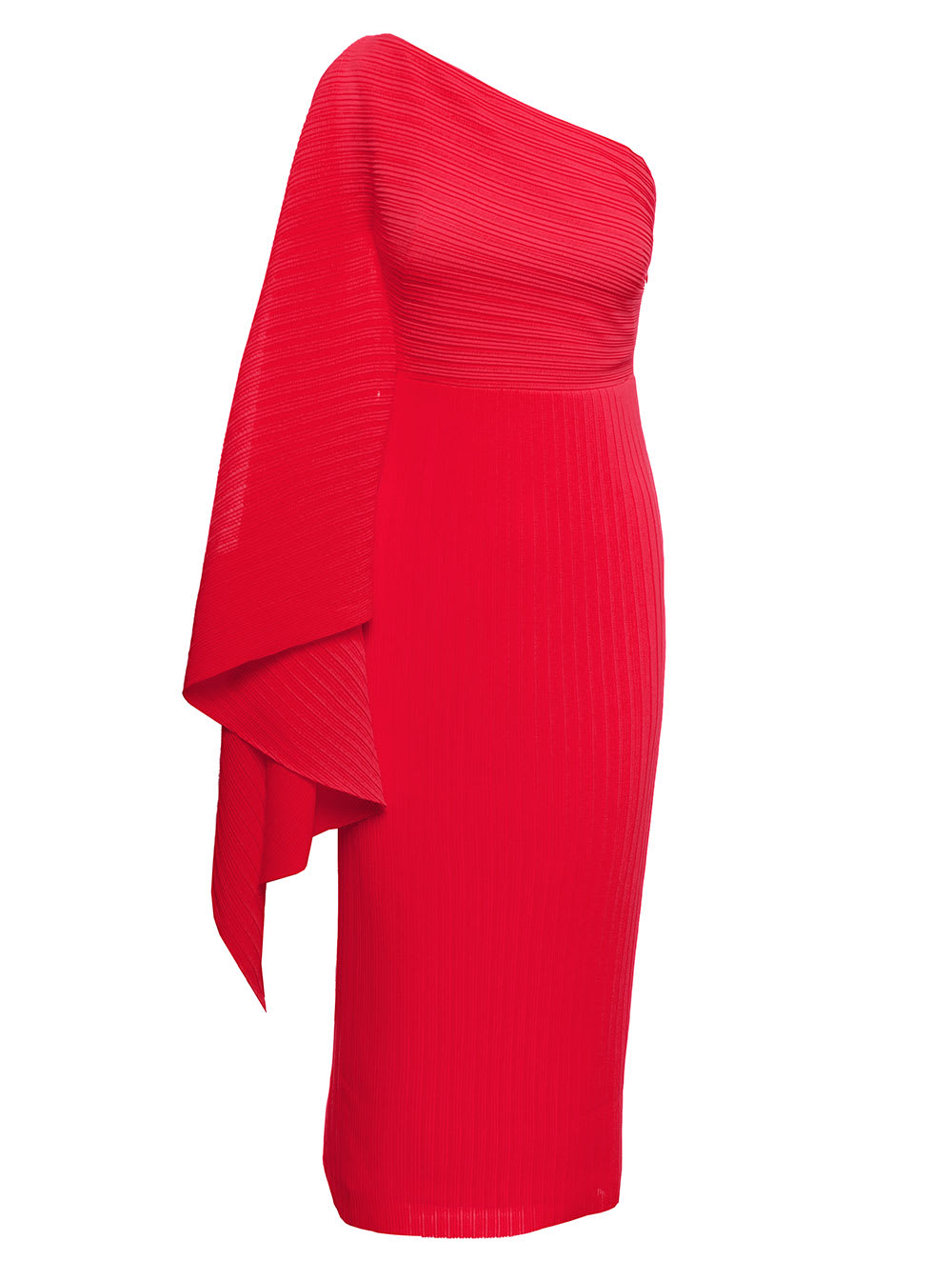 Lenna Solace London Woman Red Pleated Chiffon Dress
