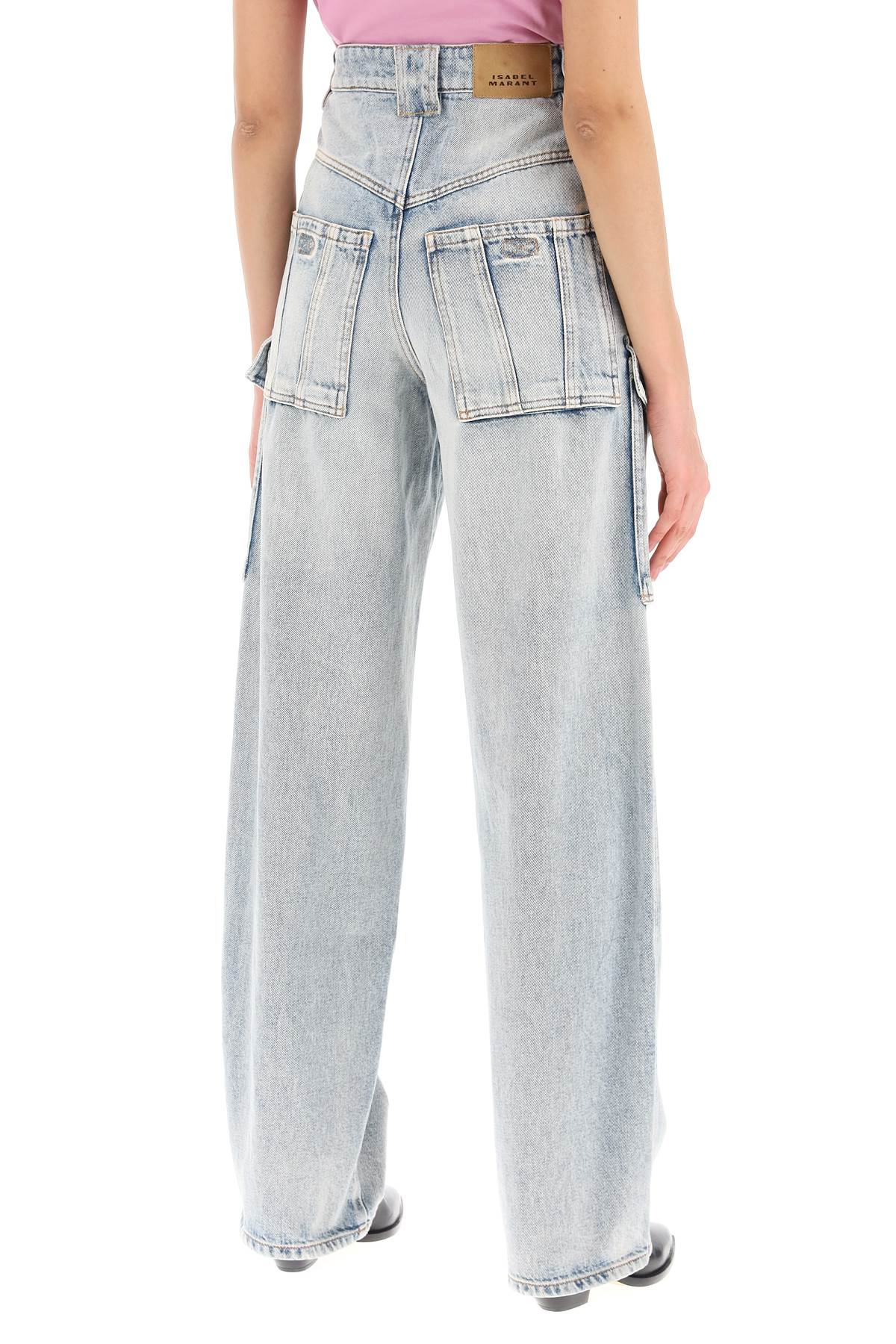 Isabel Marant Étoile Jeans Cargo Heilani In Light Blue