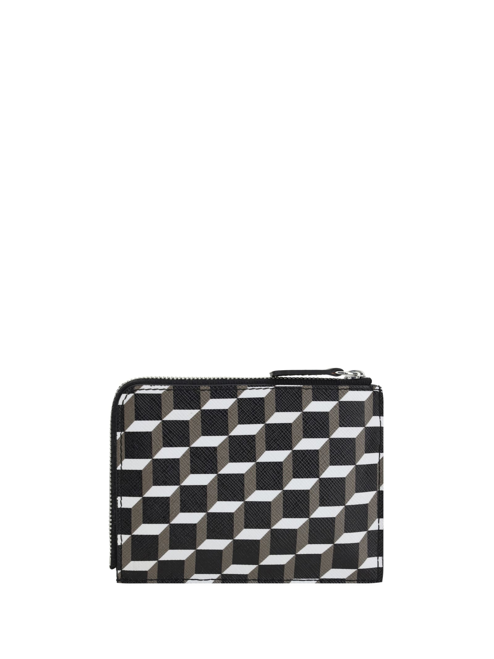 Shop Pierre Hardy Cube Wallet In Black/white/black