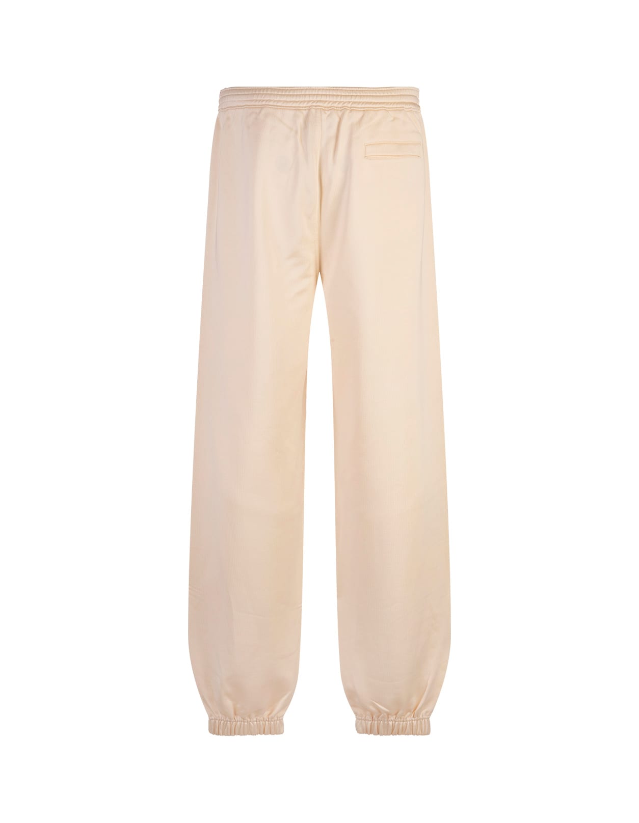 Shop Givenchy Ivory Jogging Trousers With Logo In White