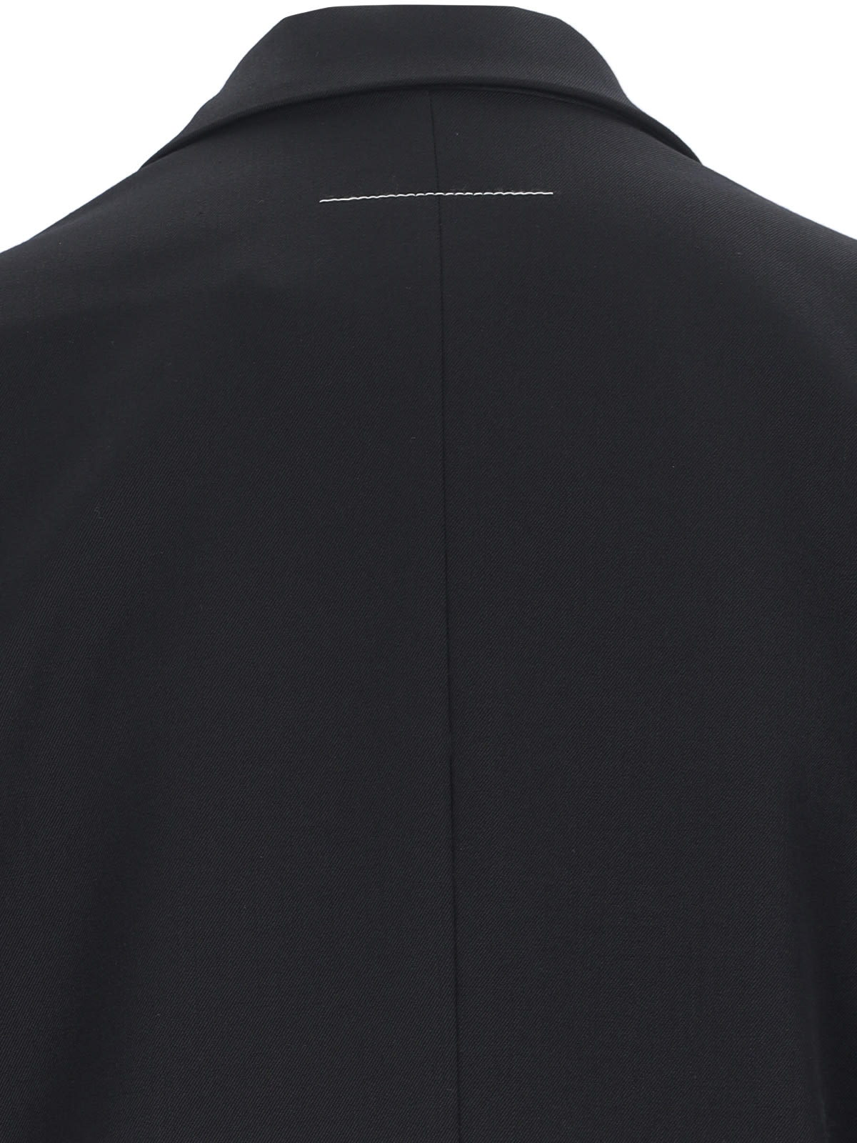 Mm6 Maison Margiela Mm6 By Maison Margiela Tailored Black Wool Blazer With Notched Lapel In Black
