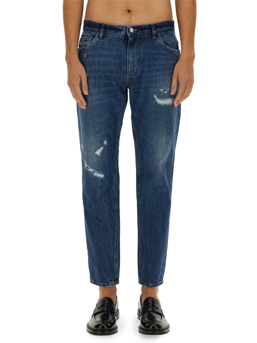 Shop Dolce & Gabbana Jeans Loose In Denim