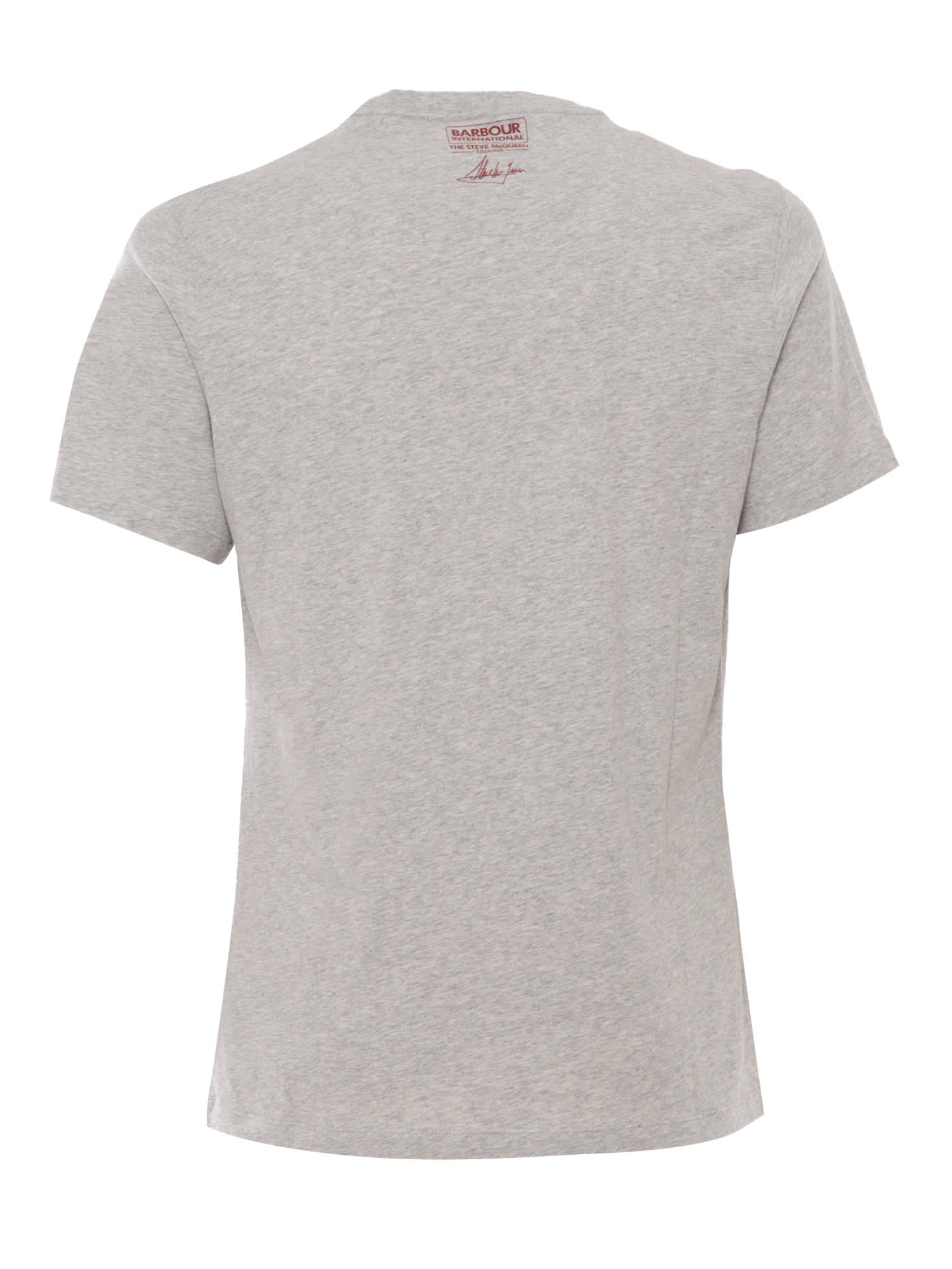 Shop Barbour Grey Patterned T-shirt
