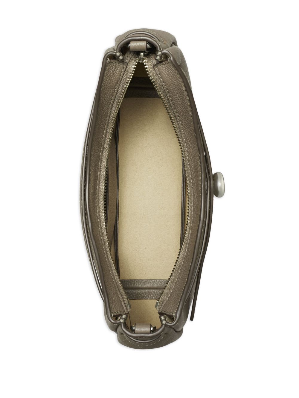 Tory Burch Romy Leather Crossbody Bag In Gray