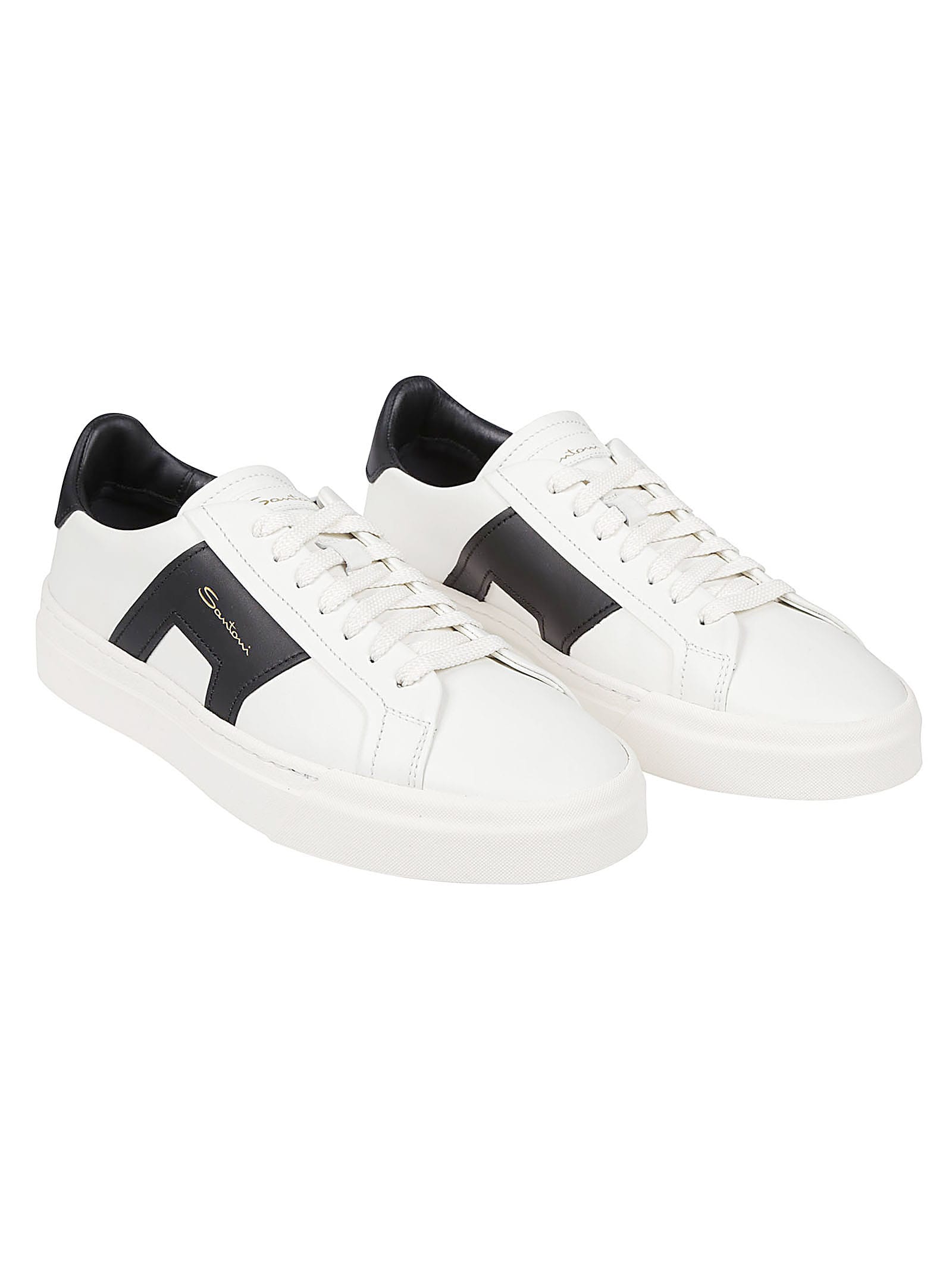 Shop Santoni Dbs4 Sneakers In White