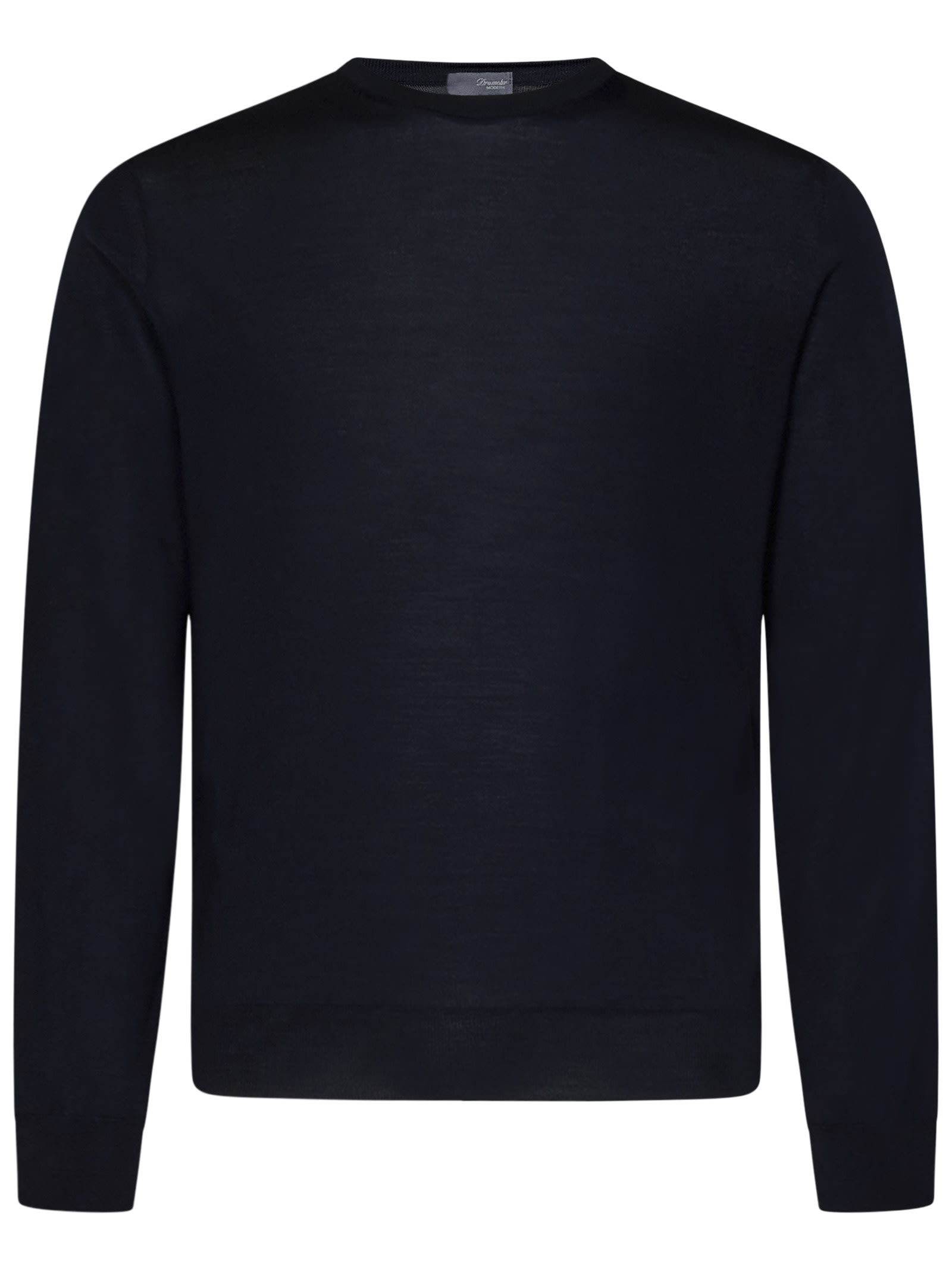 Shop Drumohr Round Neck Sweatshirt In Blue