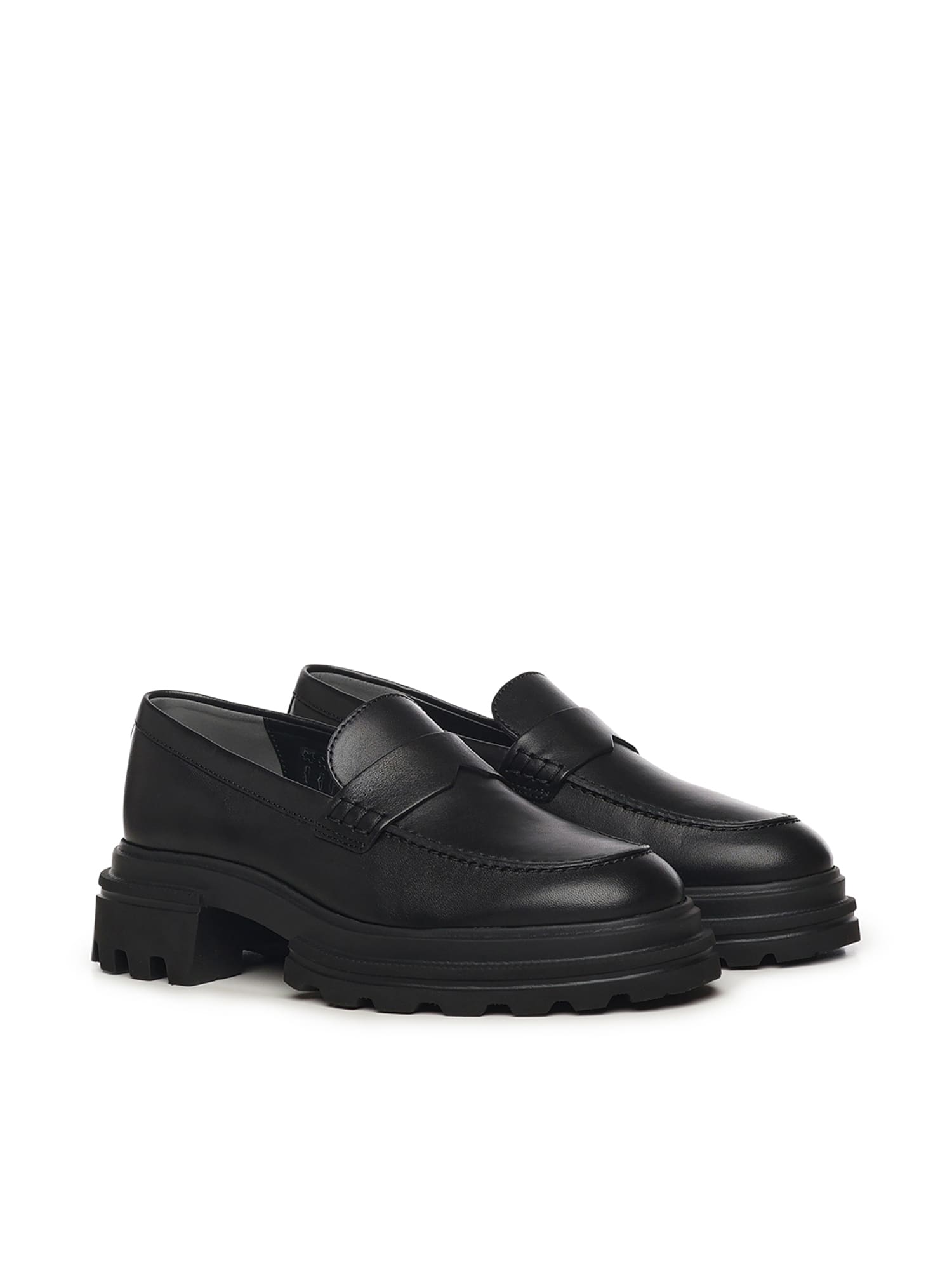 Hogan 10-storey Loafers In Black