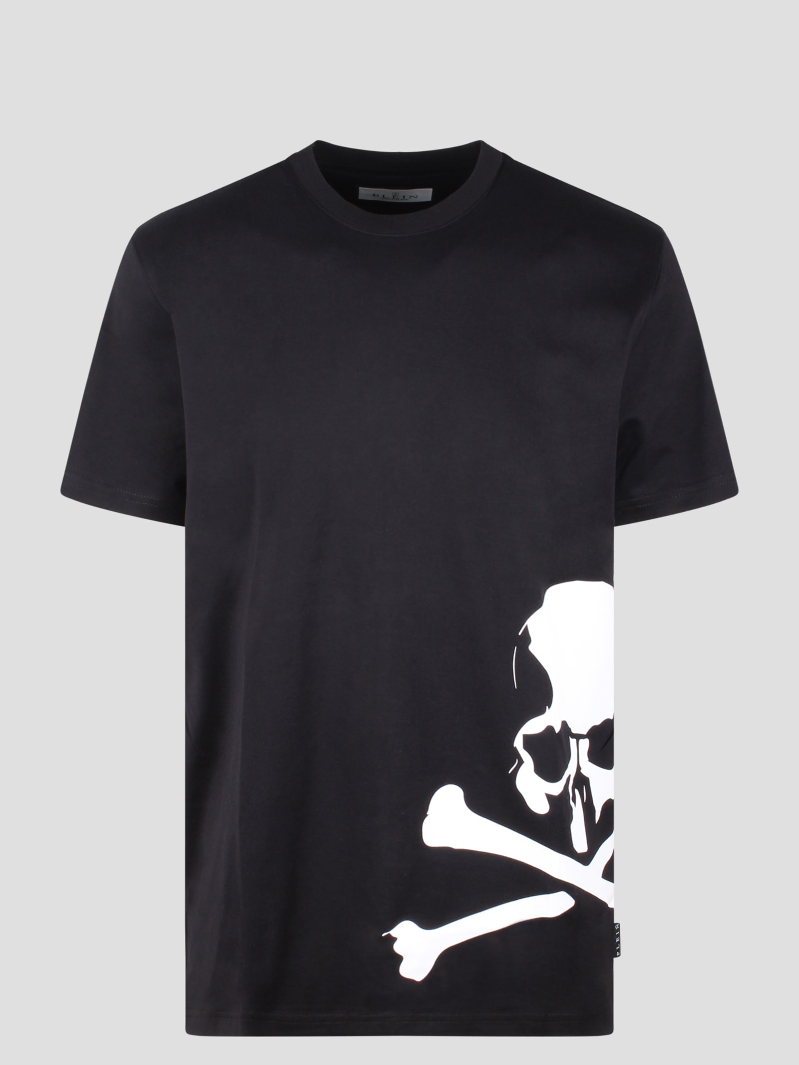 Shop Philipp Plein Round Neck Ss Skull & Bones T-shirt In Black