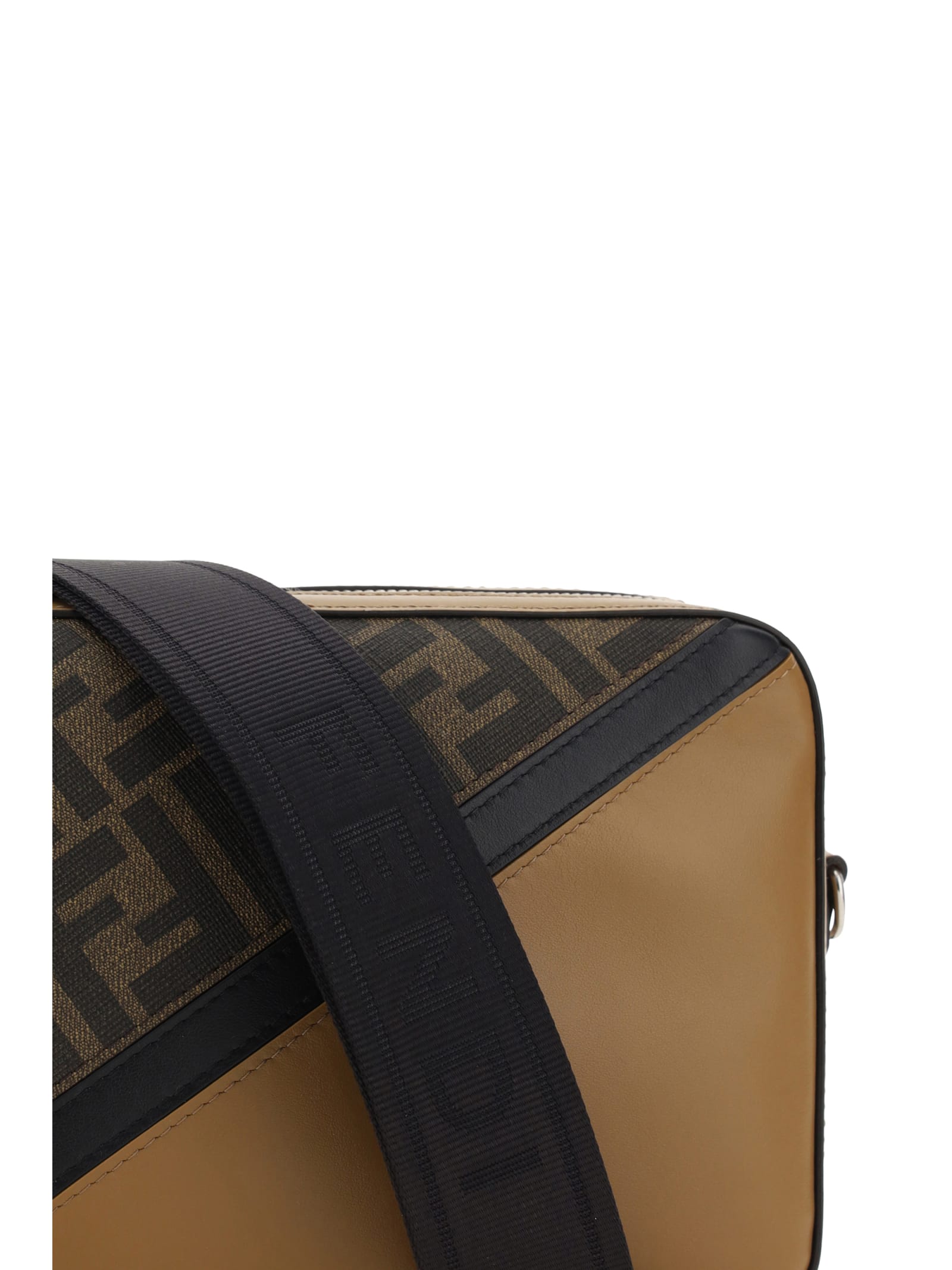 Shop Fendi Camera Shoulder Bag In Marrone