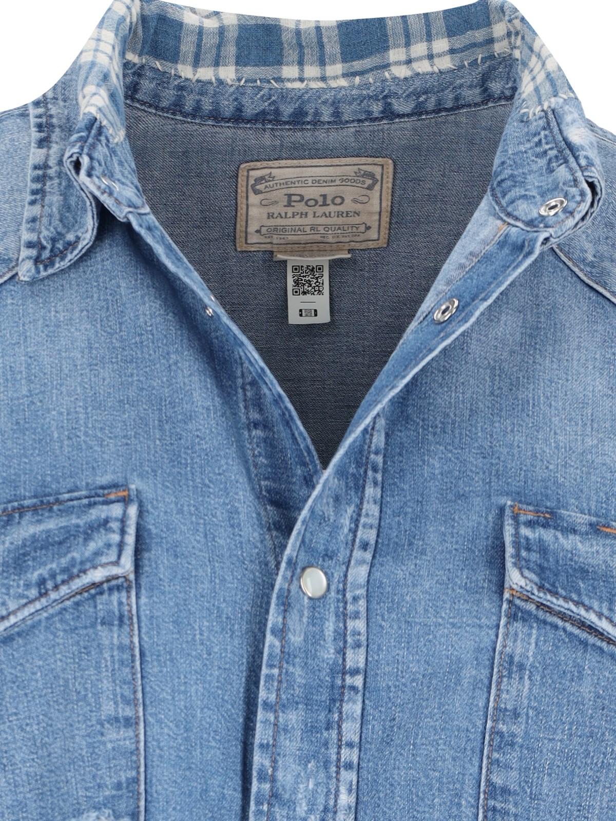 Shop Ralph Lauren Denim Shirt In Blue