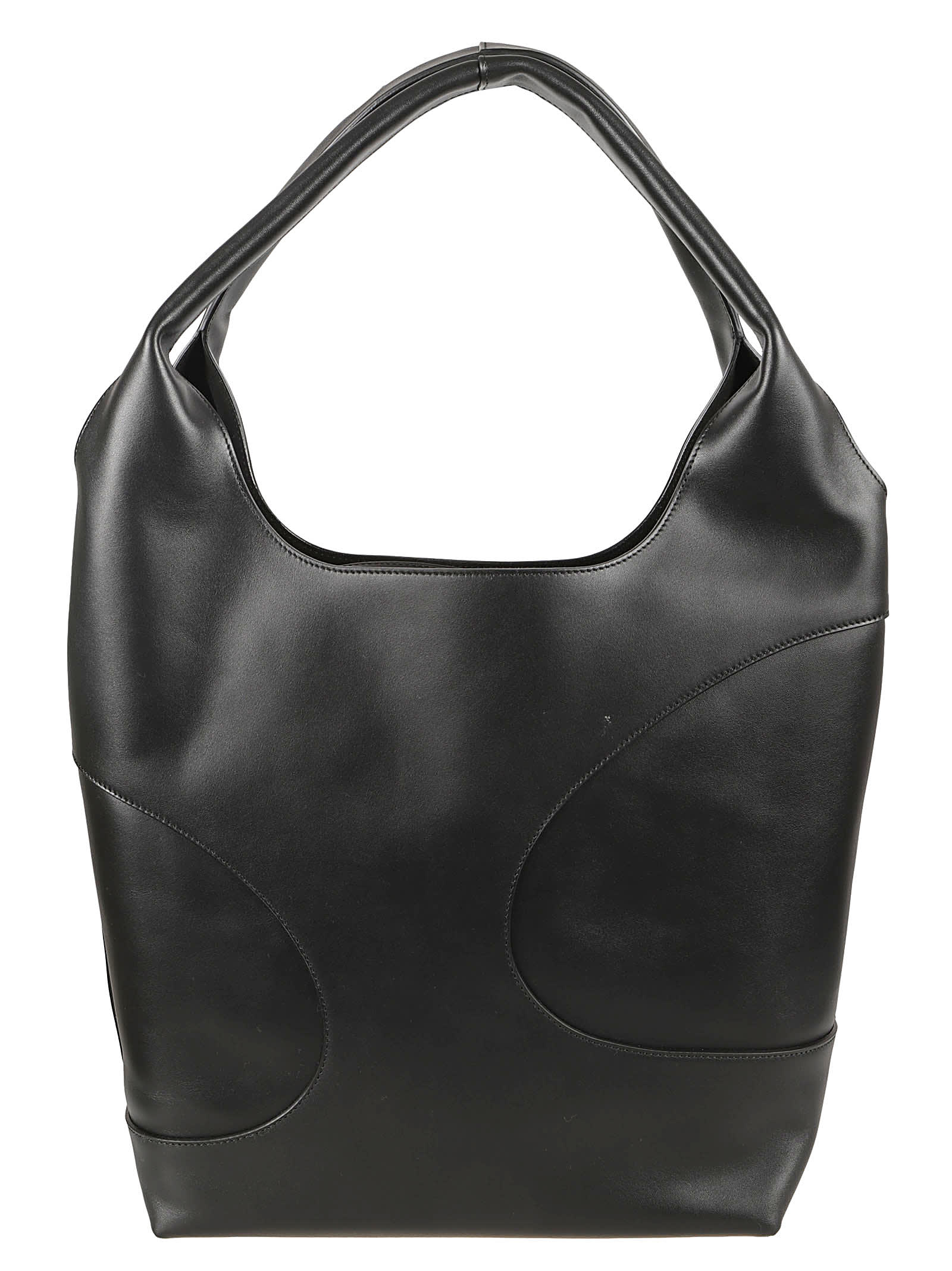 Shop Ferragamo Cut Out Shoulder Bag In Black