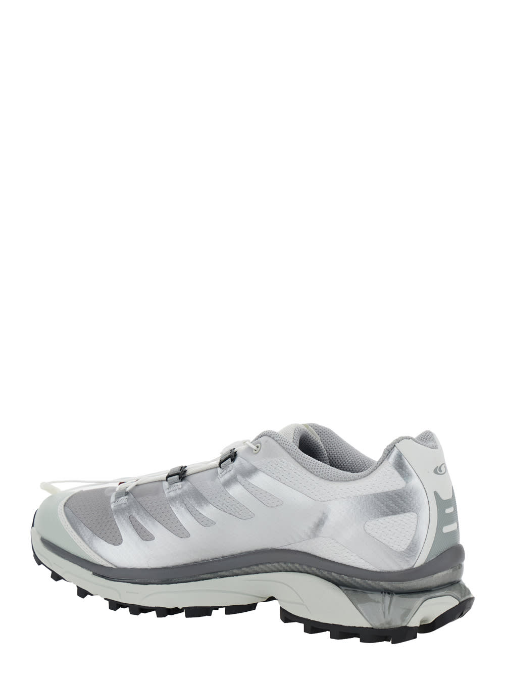 Salomon Xt-6 S/lab Silver Sneakers With Drawstring In Mesh And Tech Fabric In Metallic