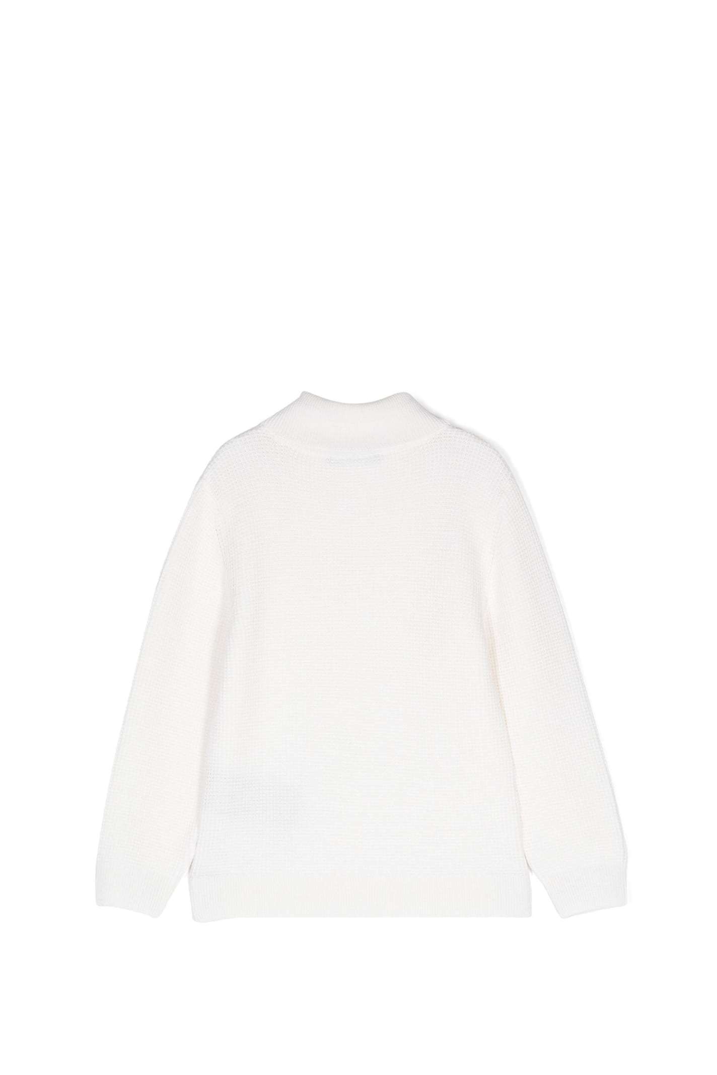 Shop Balmain Turtleneck Sweater In White