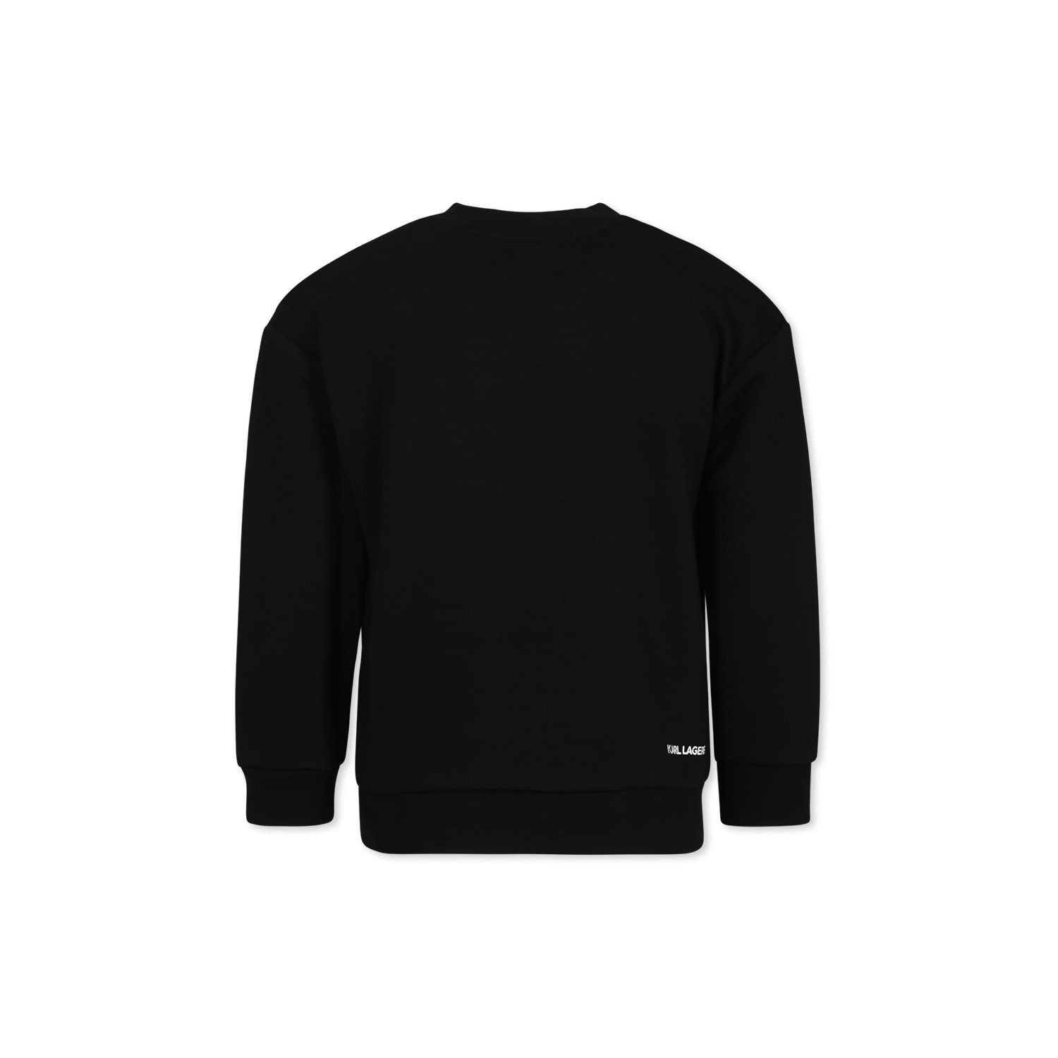 Karl Lagerfeld Graphic-print Fleece Sweatshirt In Black