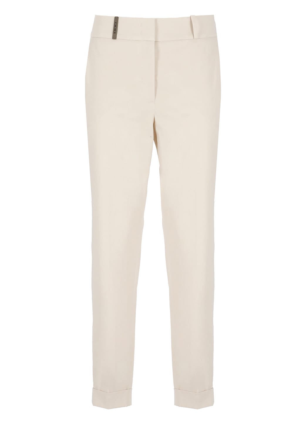Shop Peserico Cotton Pants In Neutrals