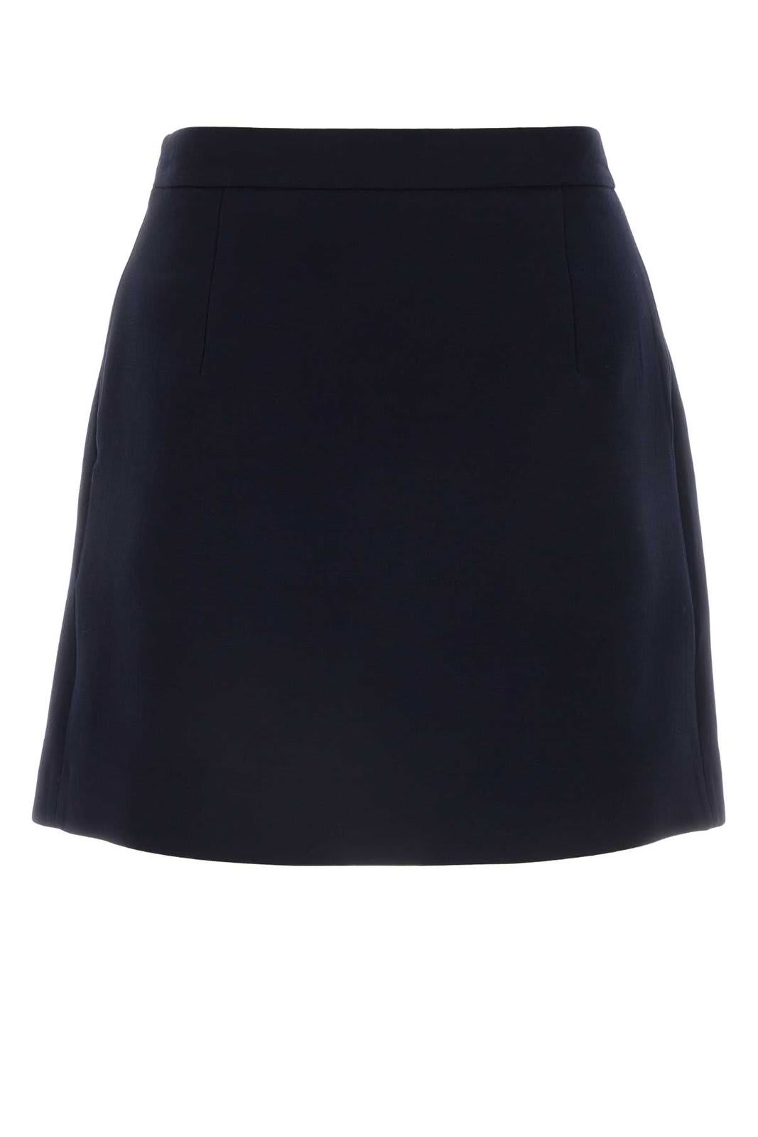 Alessandra Rich Pleated Mini Skirt In Navyblue