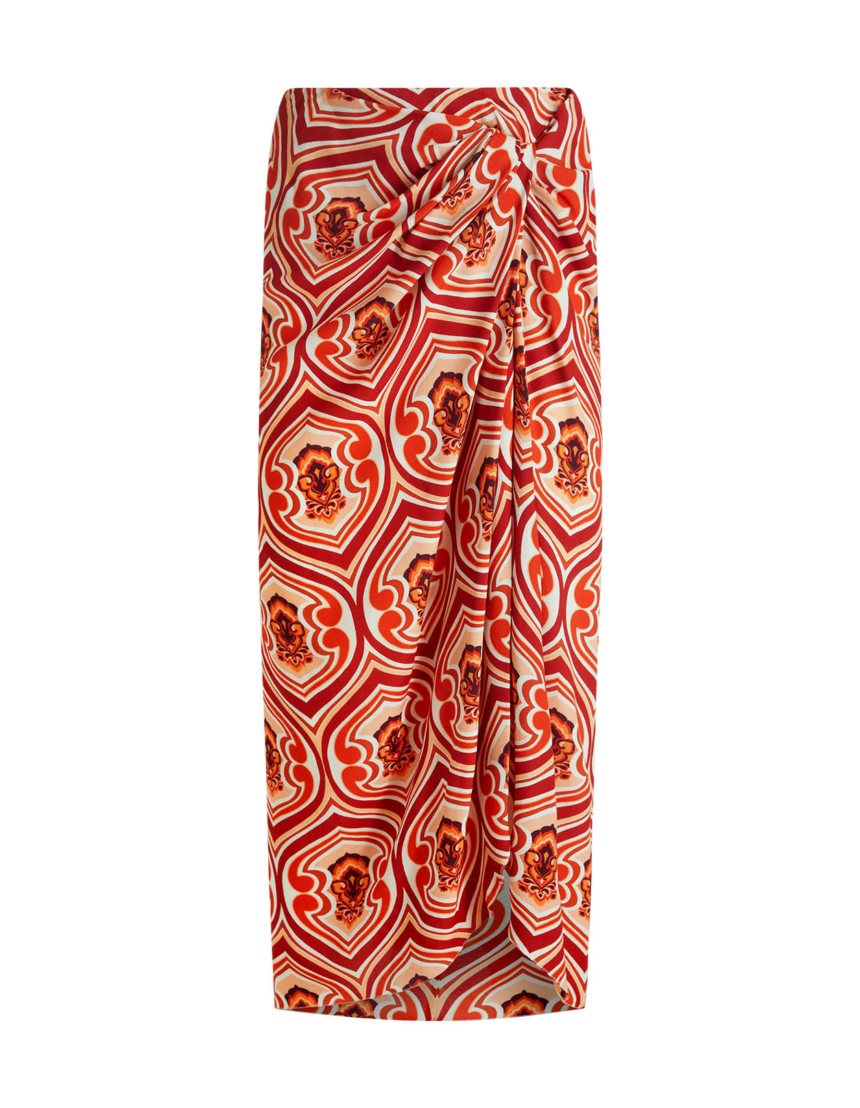 Etro Pareo Skirt With Orange Graphic Print