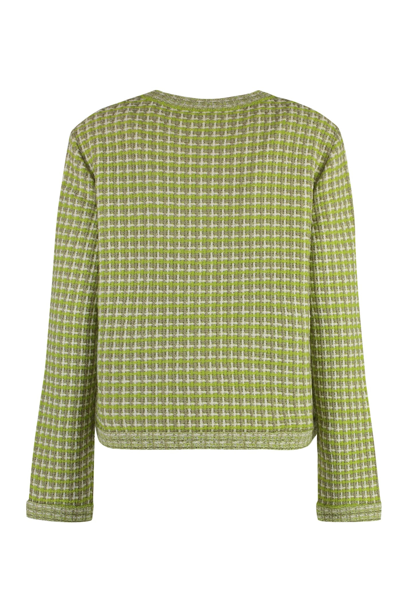 Tory Burch Jacquard Kendra Cardigan In Green