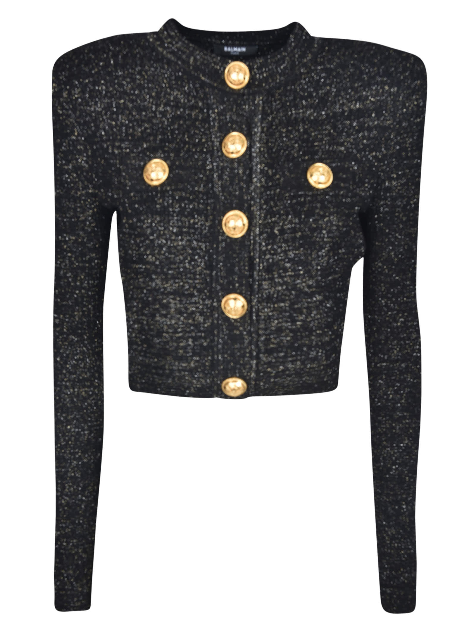 Balmain Cropped Length Buttoned Cardigan