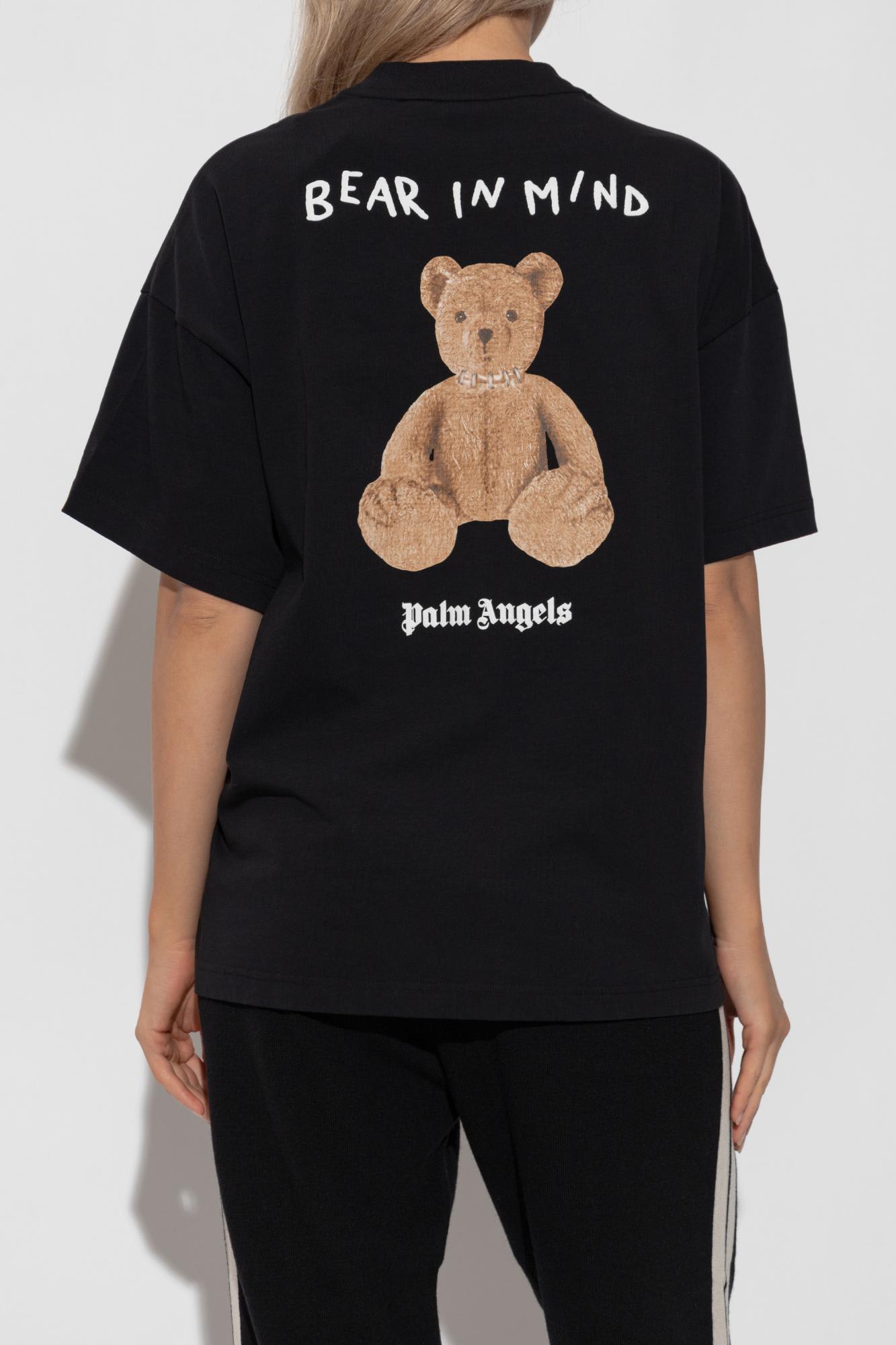 Palm Angels T-shirt With A Distinctive Teddy Bear Motif In Multi