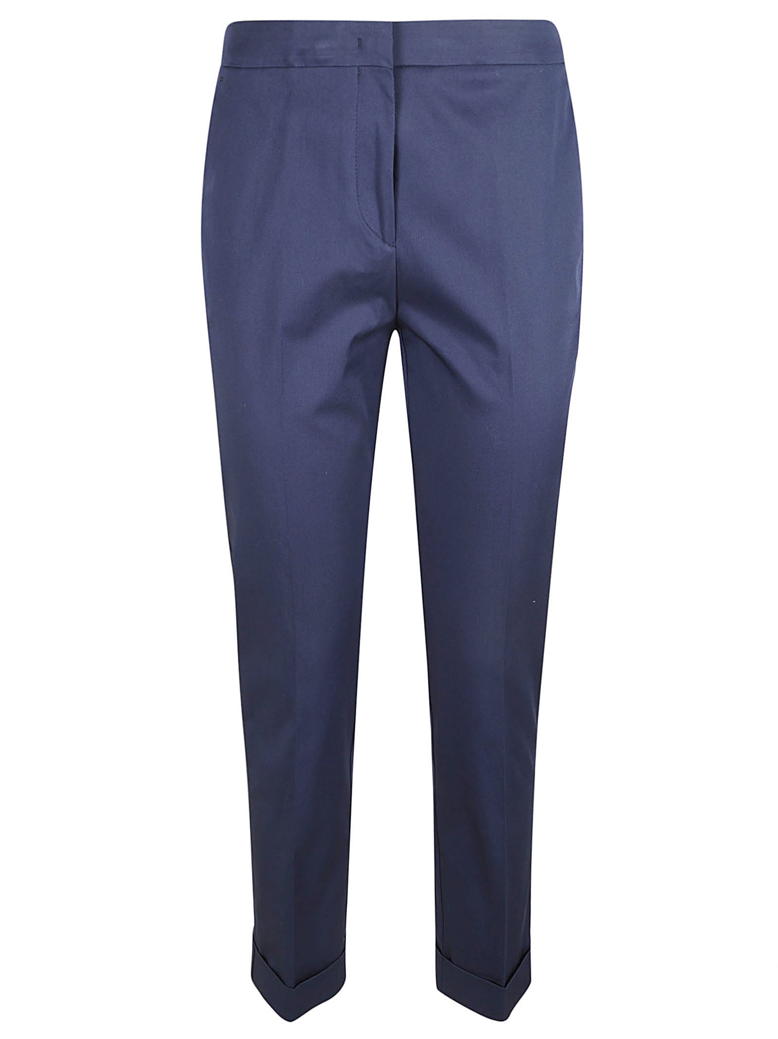 Shop Etro Concealed Trousers In Blue