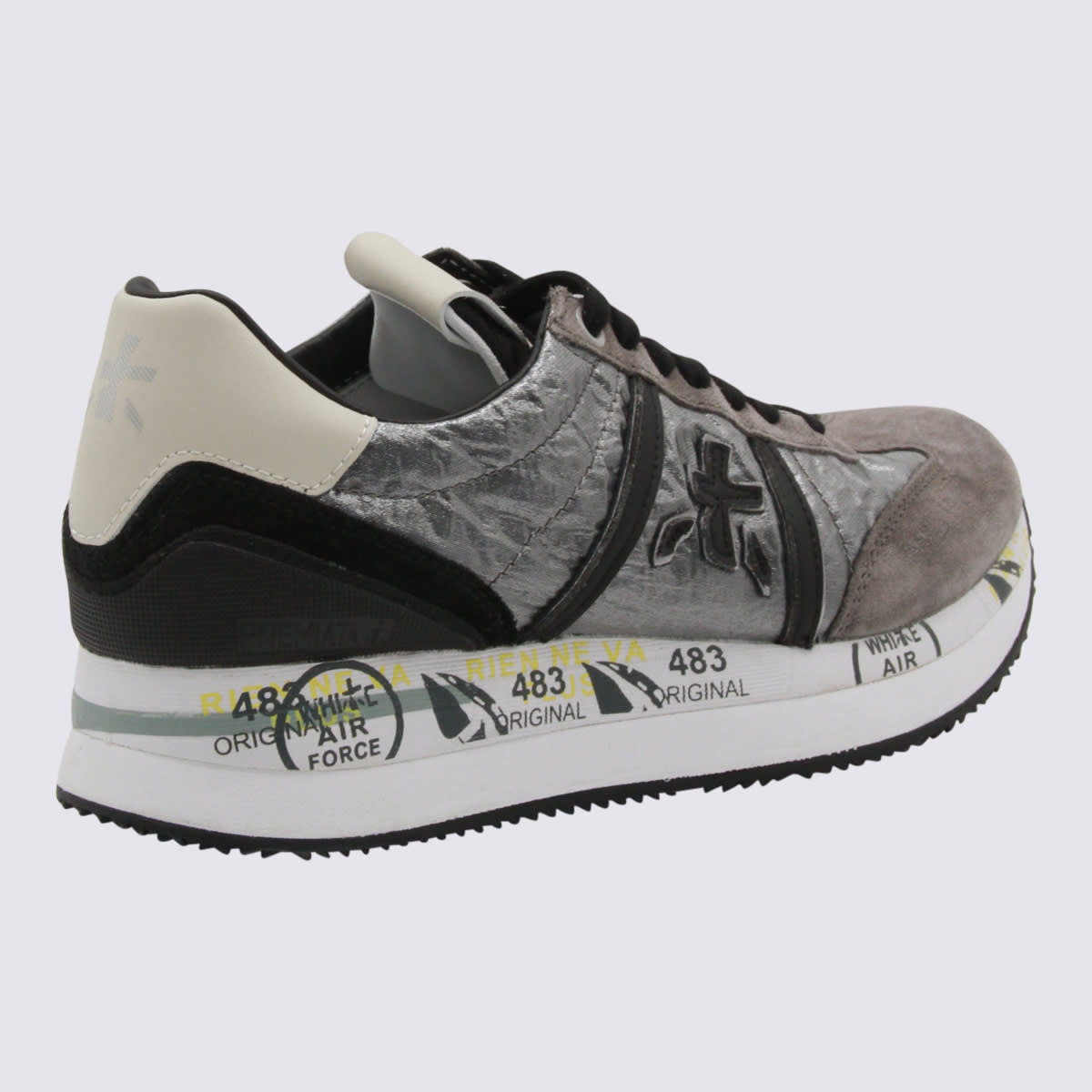 Premiata Grey Leather Conny Sneakers